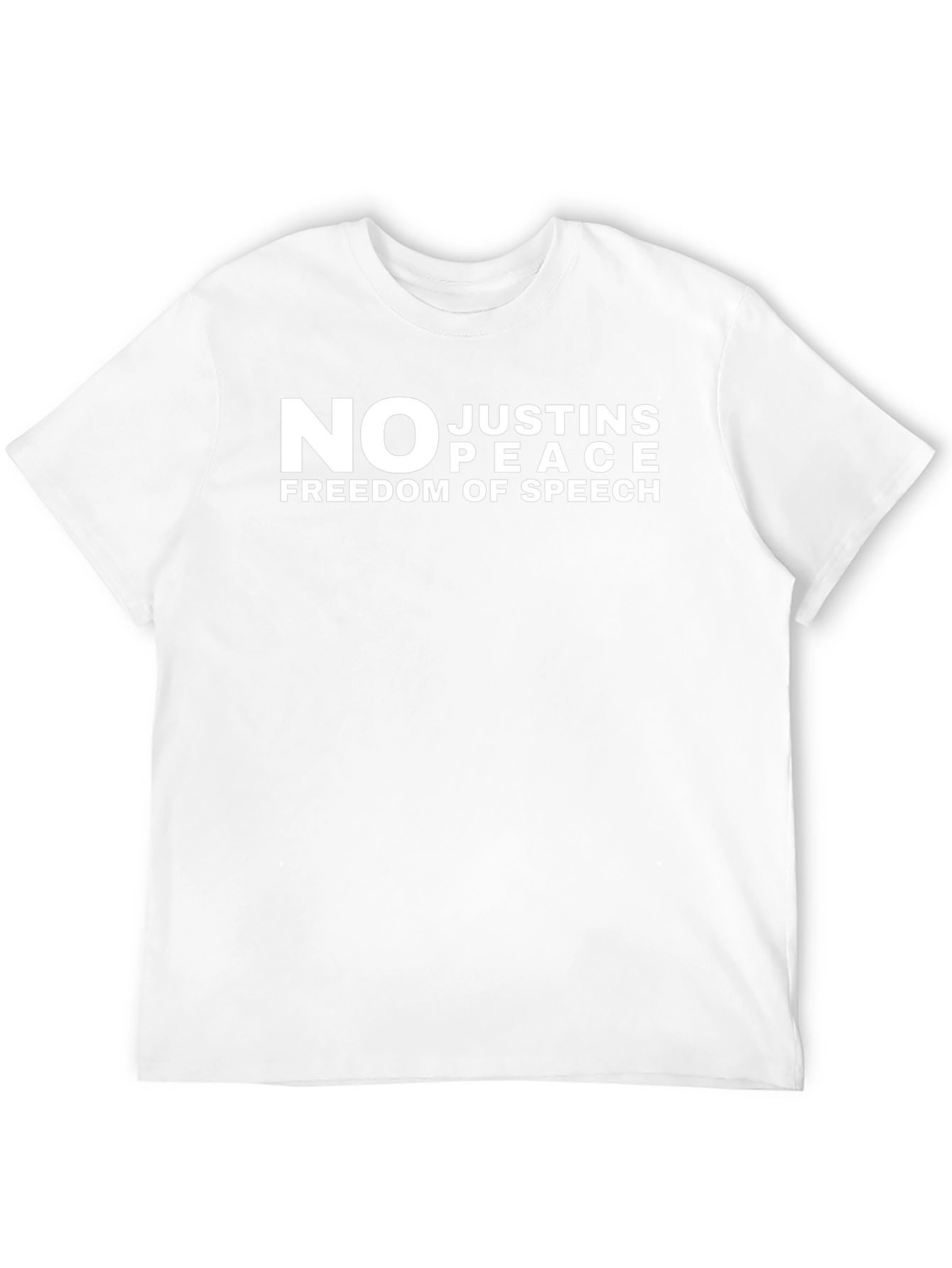 No Justins Peace Freedom Speech T-Shirt