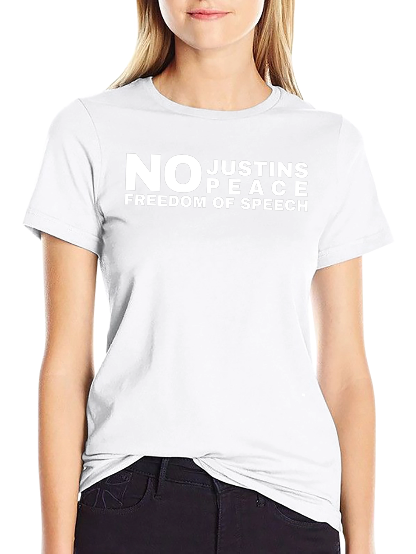 No Justins Peace Freedom Speech T-Shirt