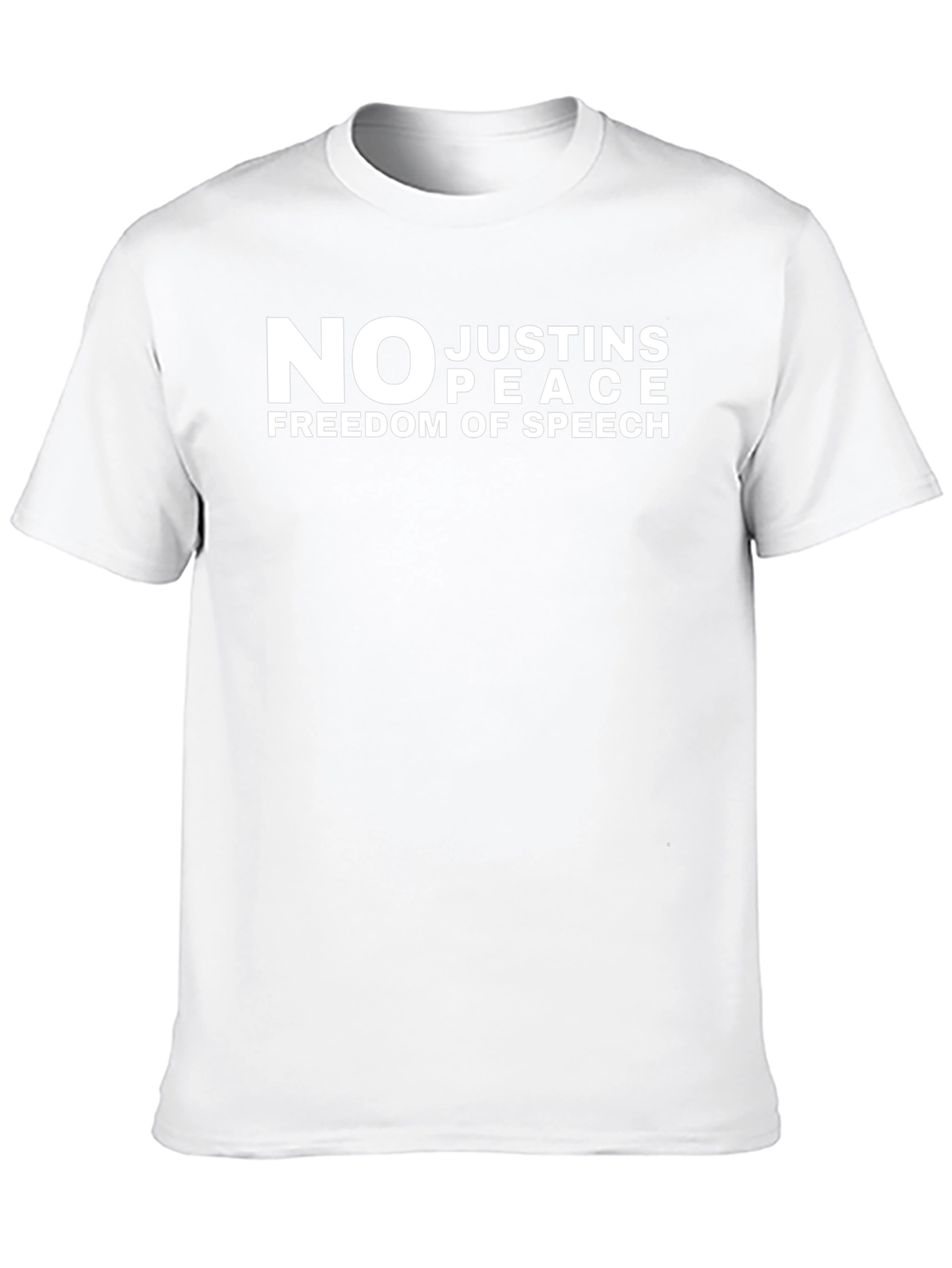 No Justins Peace Freedom Speech T-Shirt