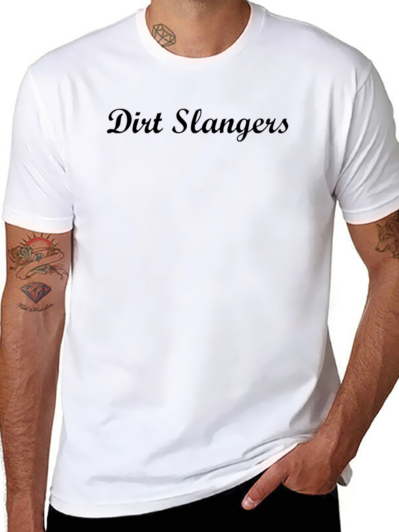 Dirt Slangers T-Shirt - Black Crew Neck Tee