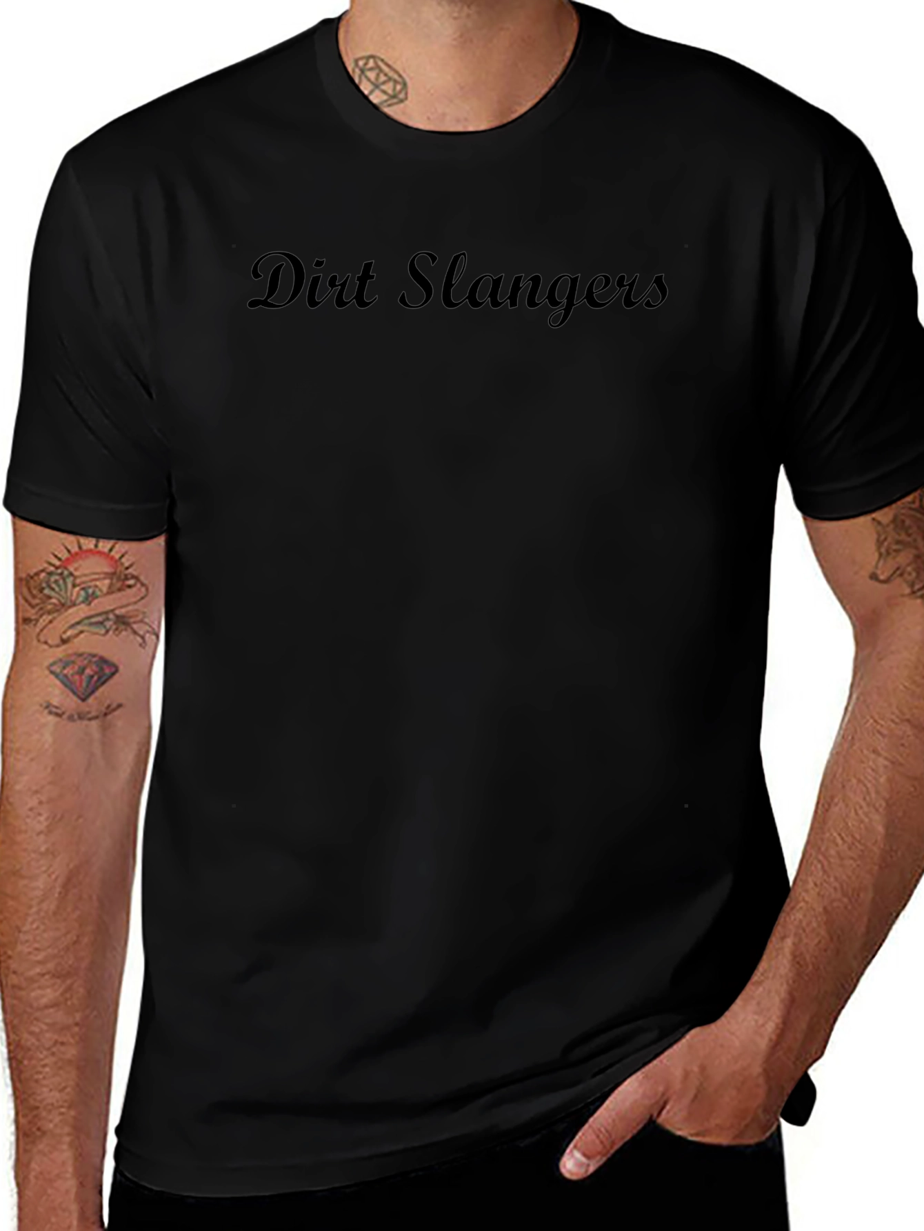 Dirt Slangers T-Shirt - Black Crew Neck Tee