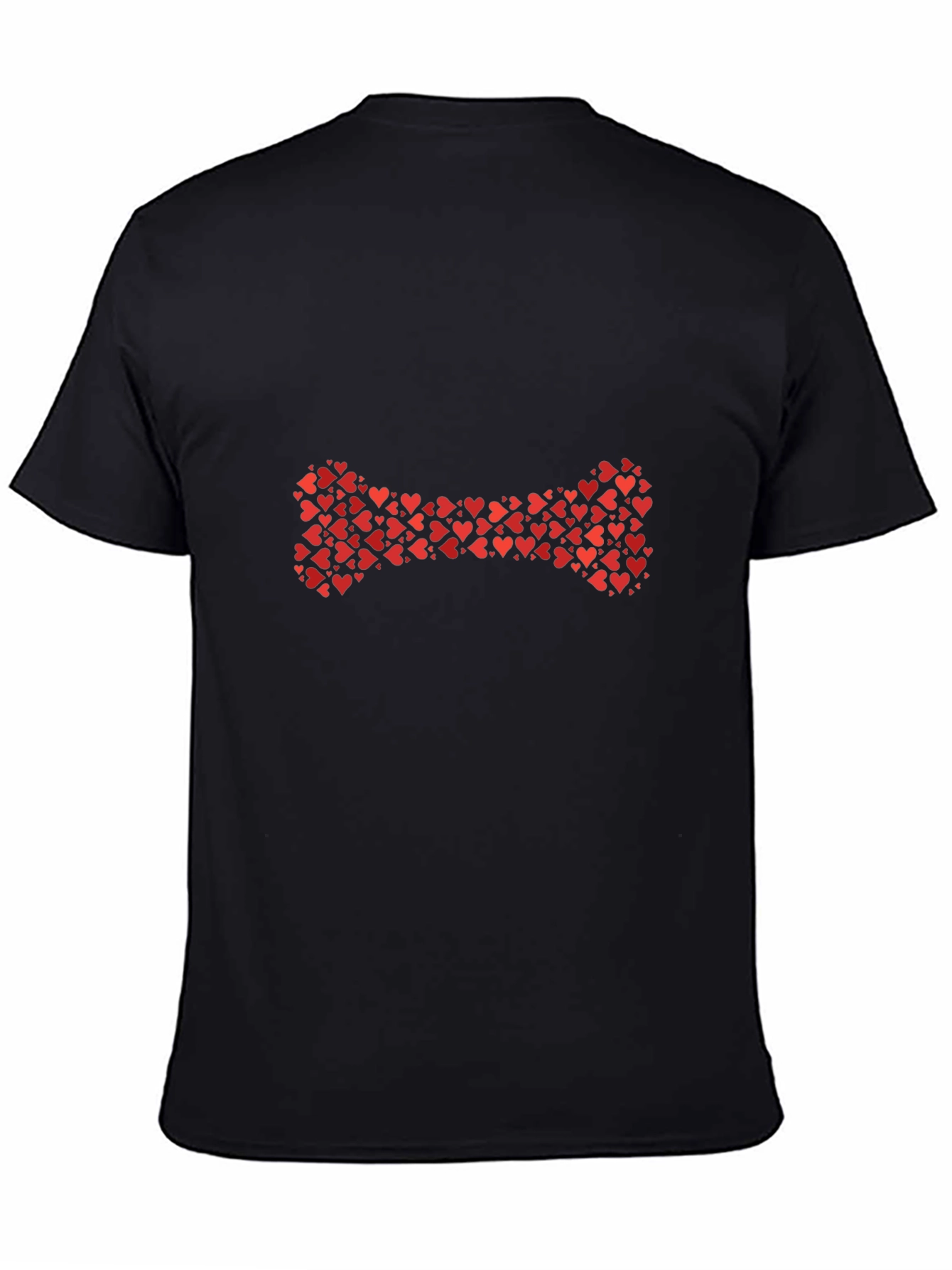 Heart Bone Graphic Black T-Shirt