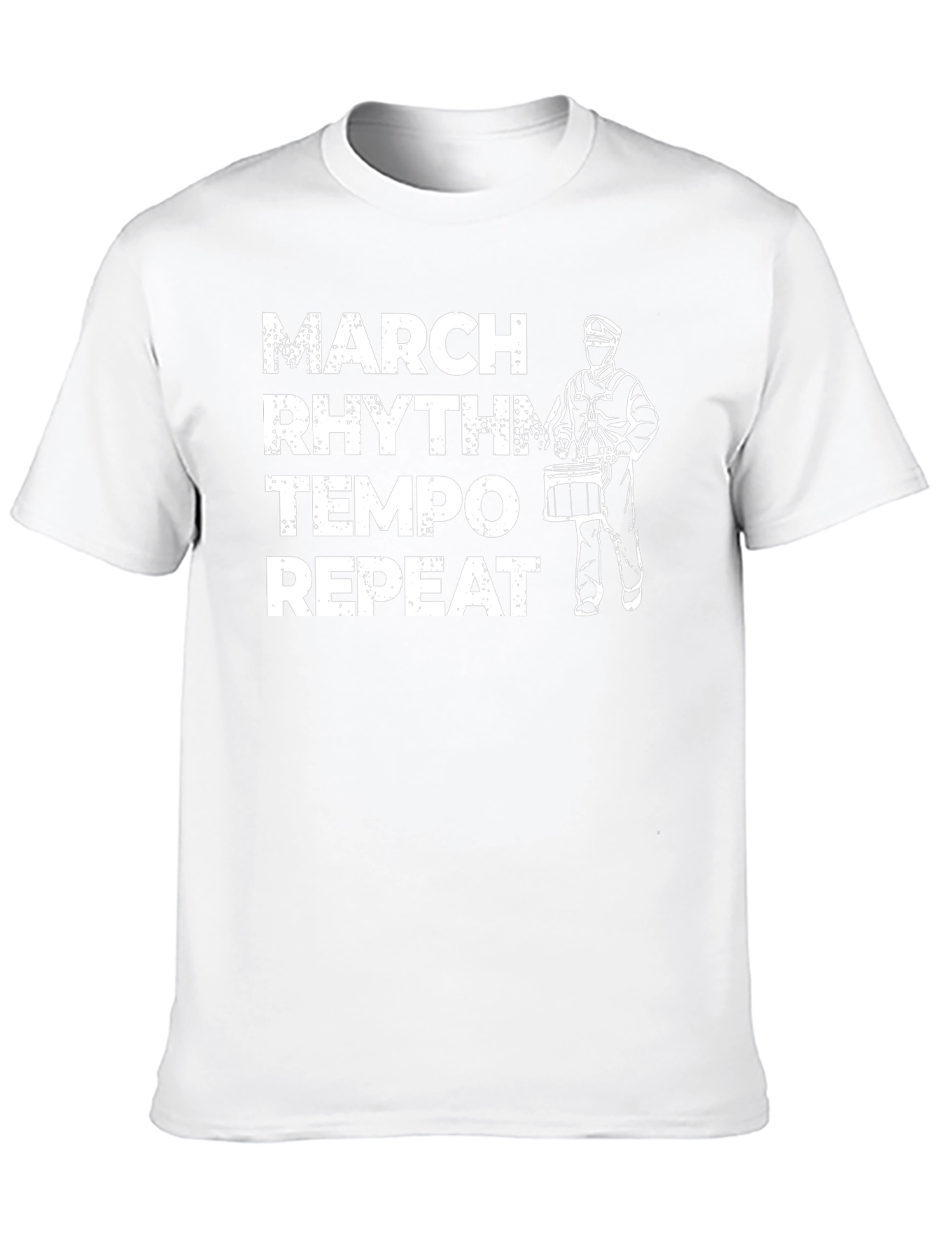 March Rhythm Tempo Repeat Drummer T-Shirt