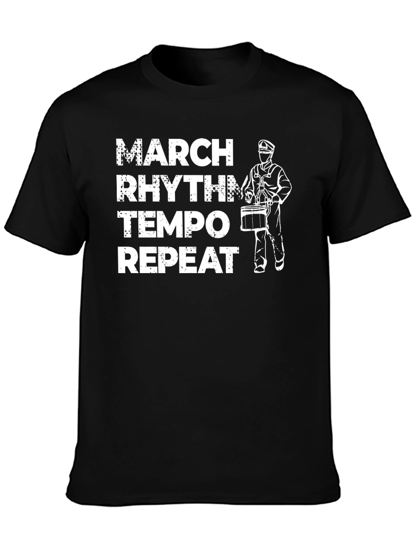 March Rhythm Tempo Repeat Drummer T-Shirt