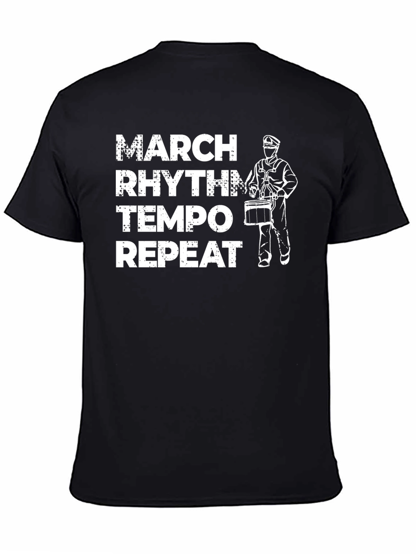 March Rhythm Tempo Repeat Drummer T-Shirt