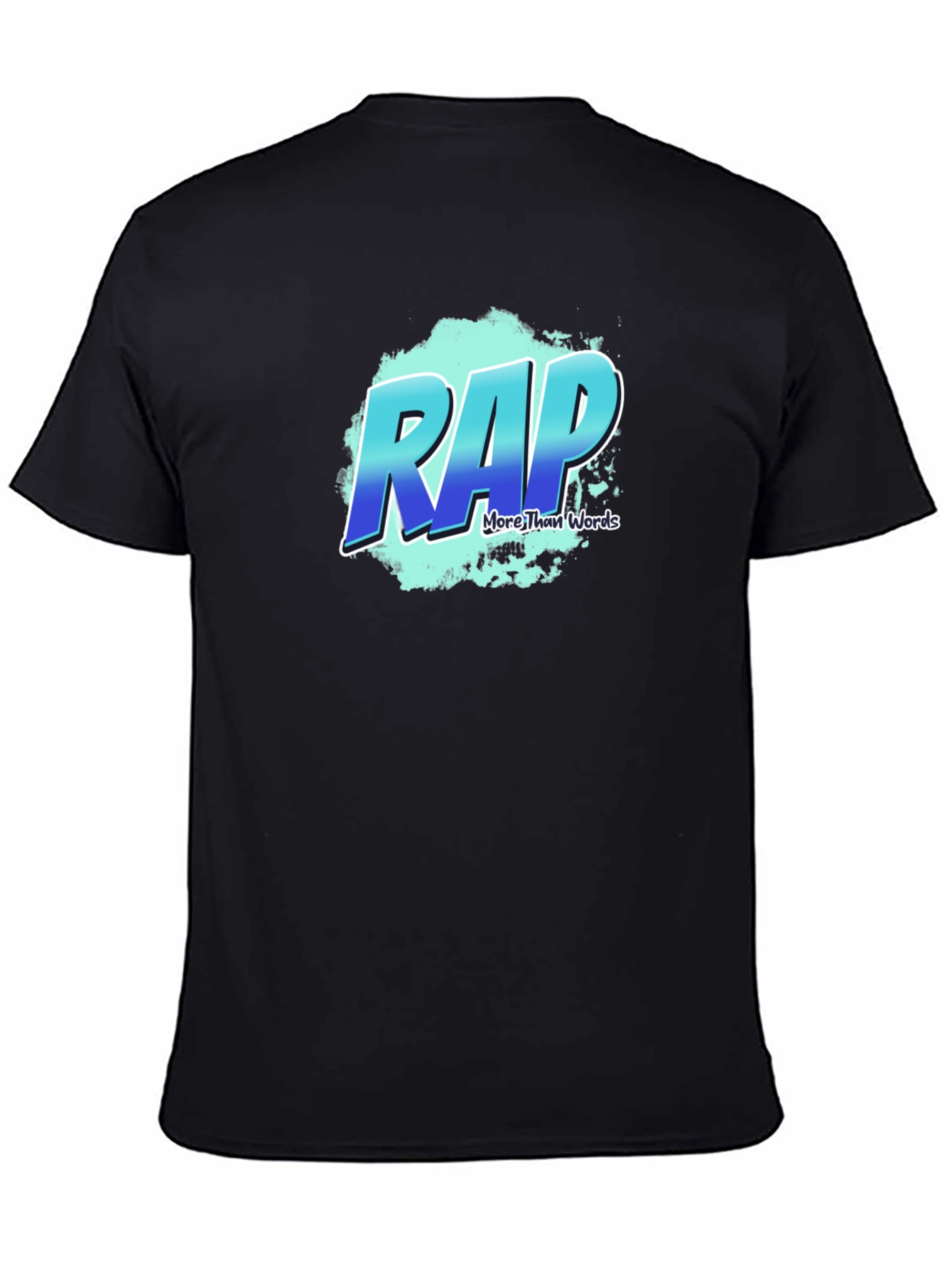 RAP More Than Words Black Graphic T-Shirt
