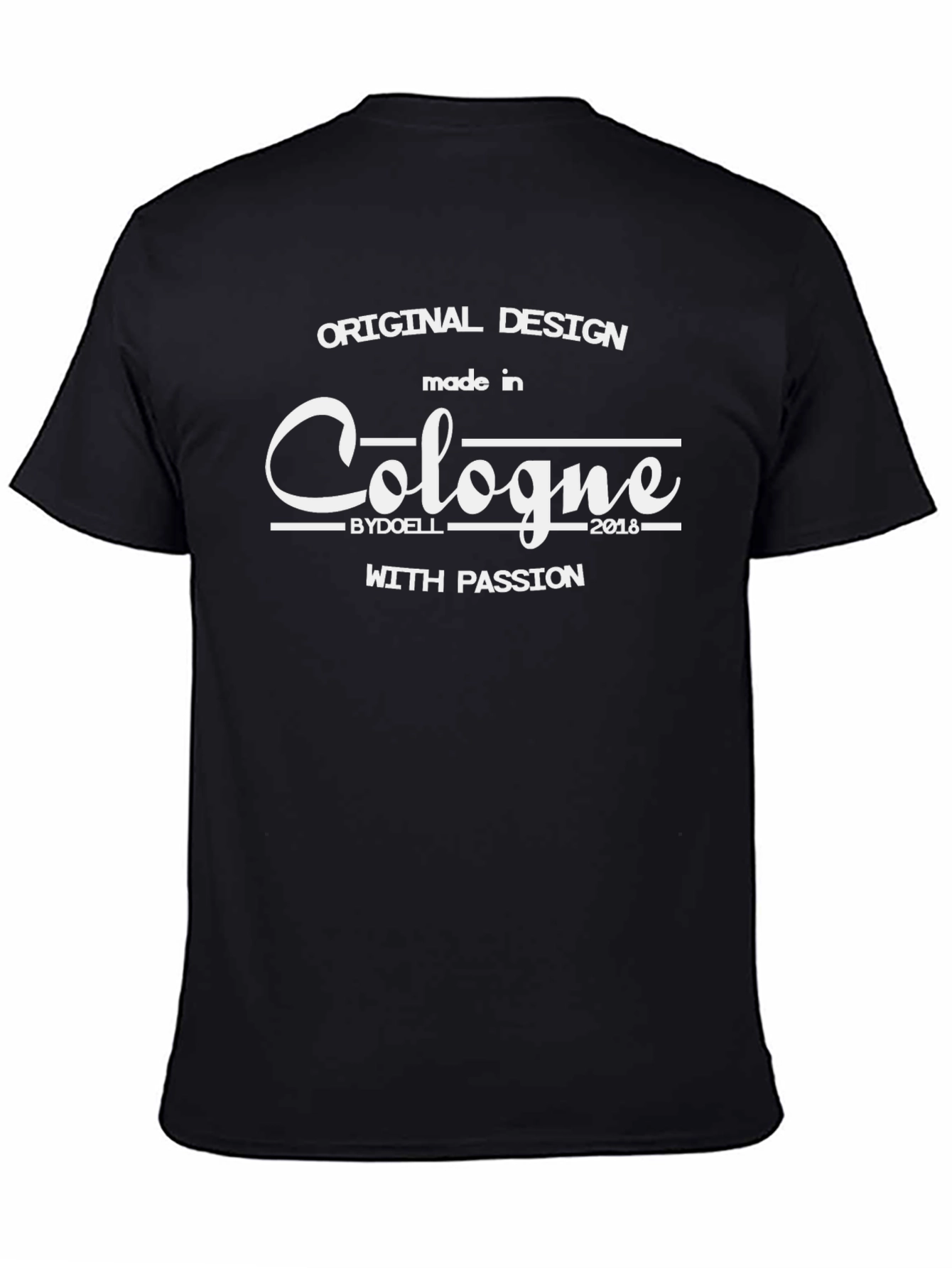 Original Design Cologne Tee - Black Cotton T-Shirt