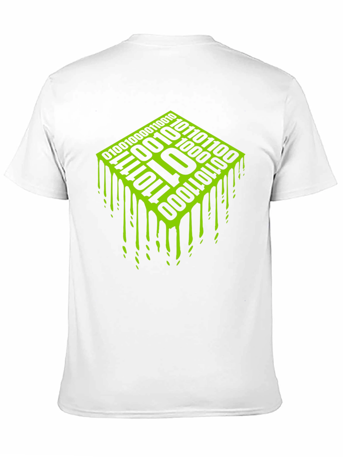 Binary Code Drip Graphic Tee - Black