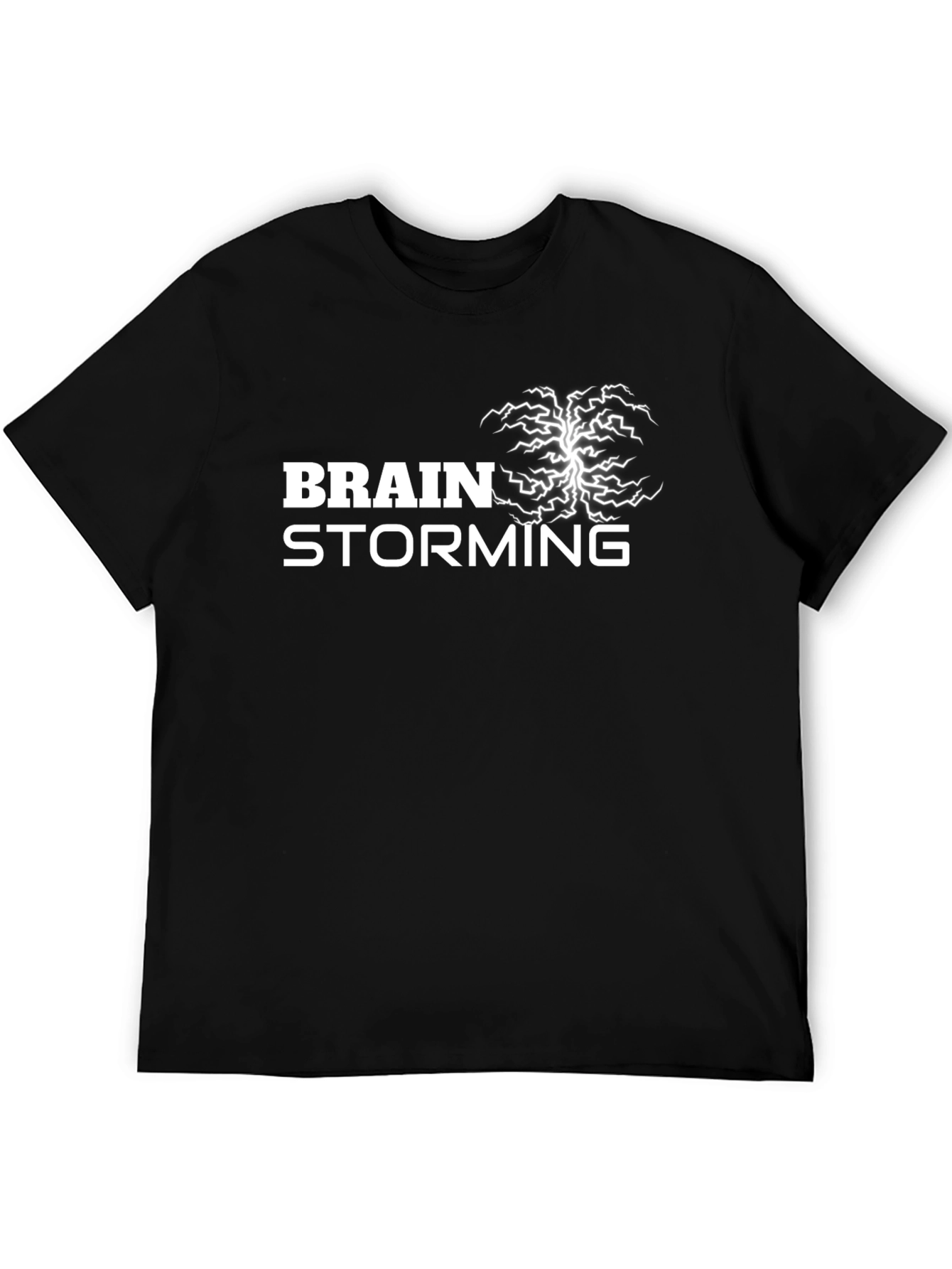 Brainstorming Graphic Tee - Black Cotton