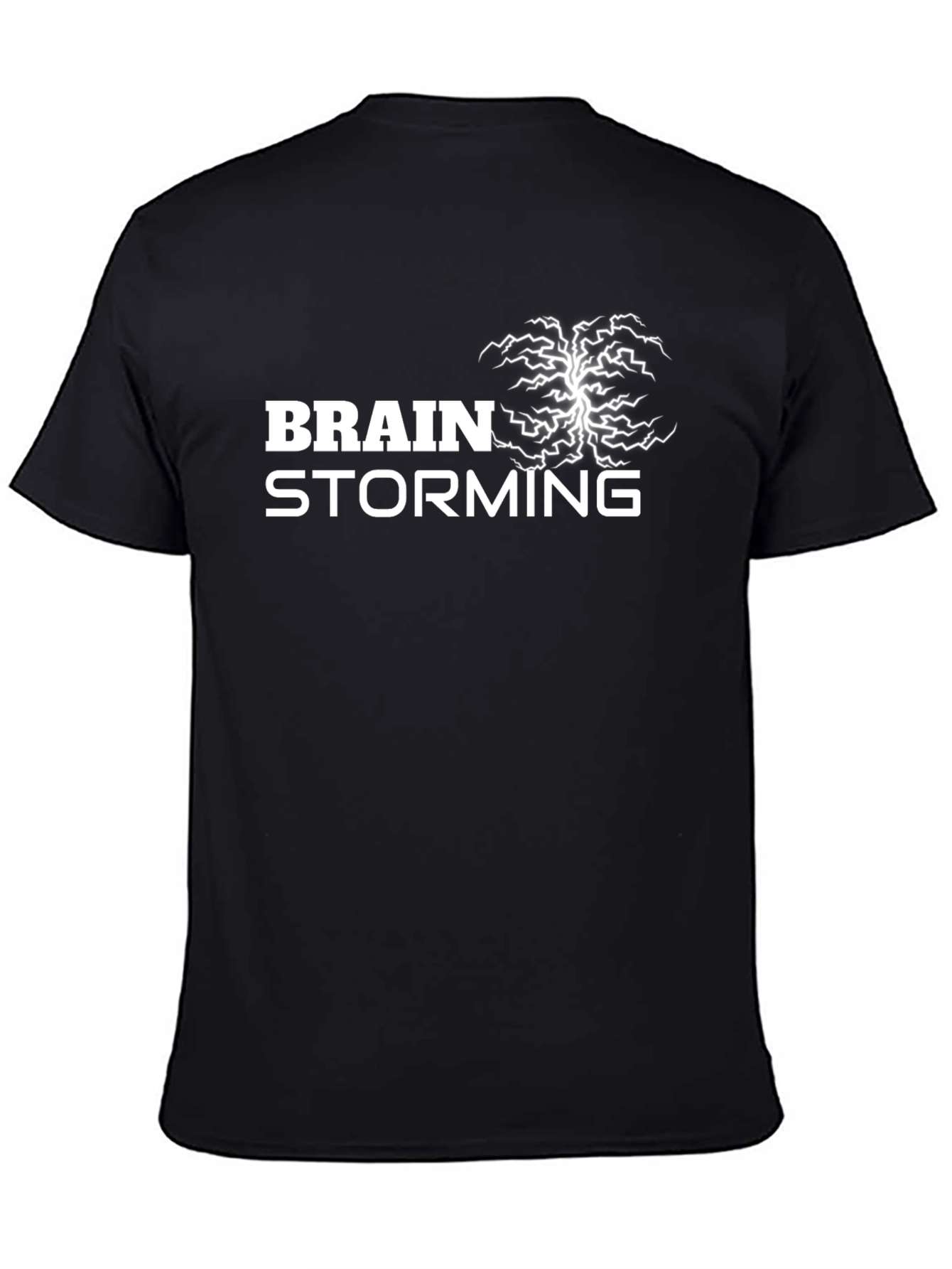 Brainstorming Graphic Tee - Black Cotton