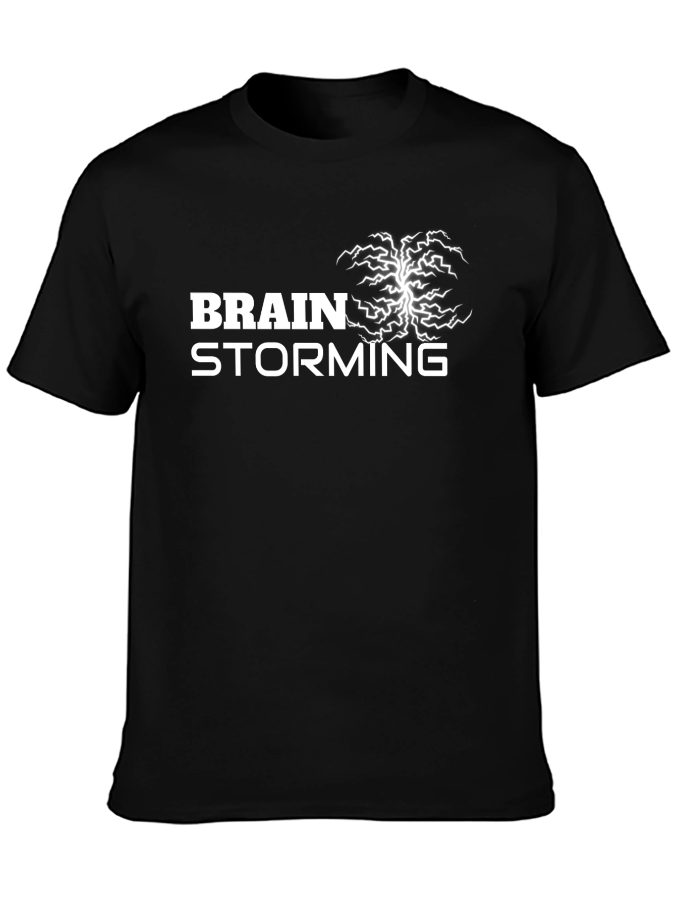 Brainstorming Graphic Tee - Black Cotton