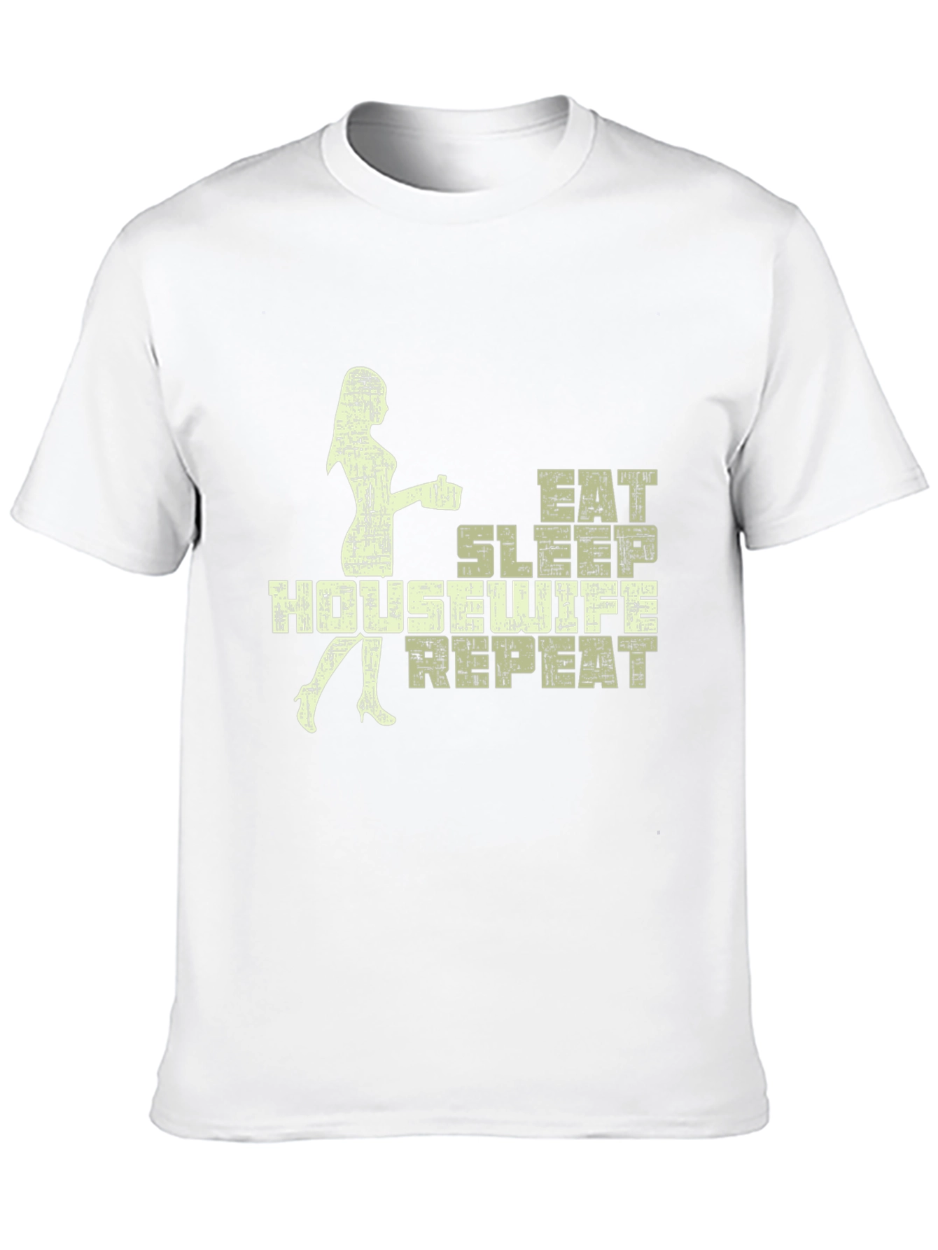 Eat Sleep Housewife Repeat Black Graphic Tee