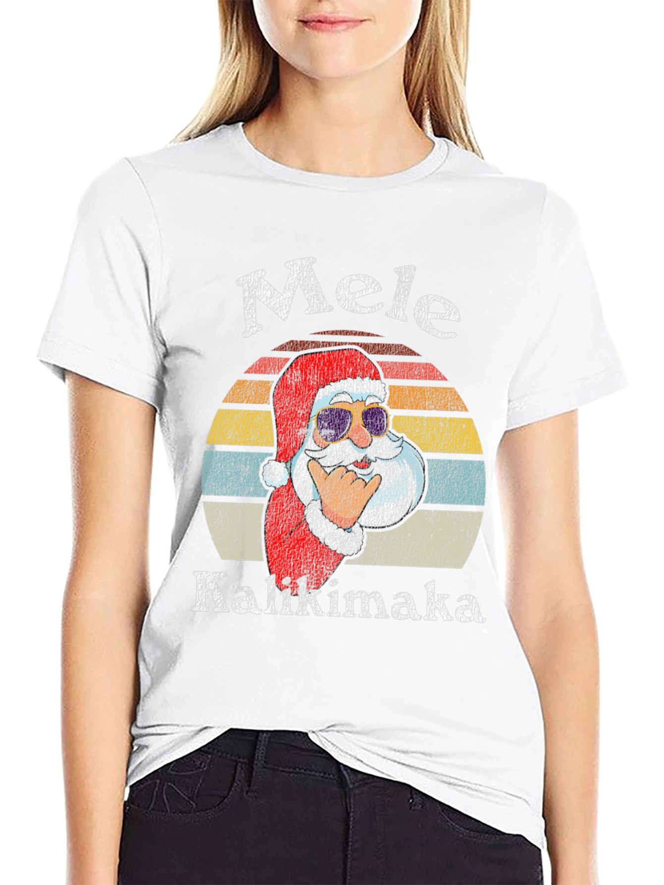 Mele Kalikimaka Santa T-Shirt