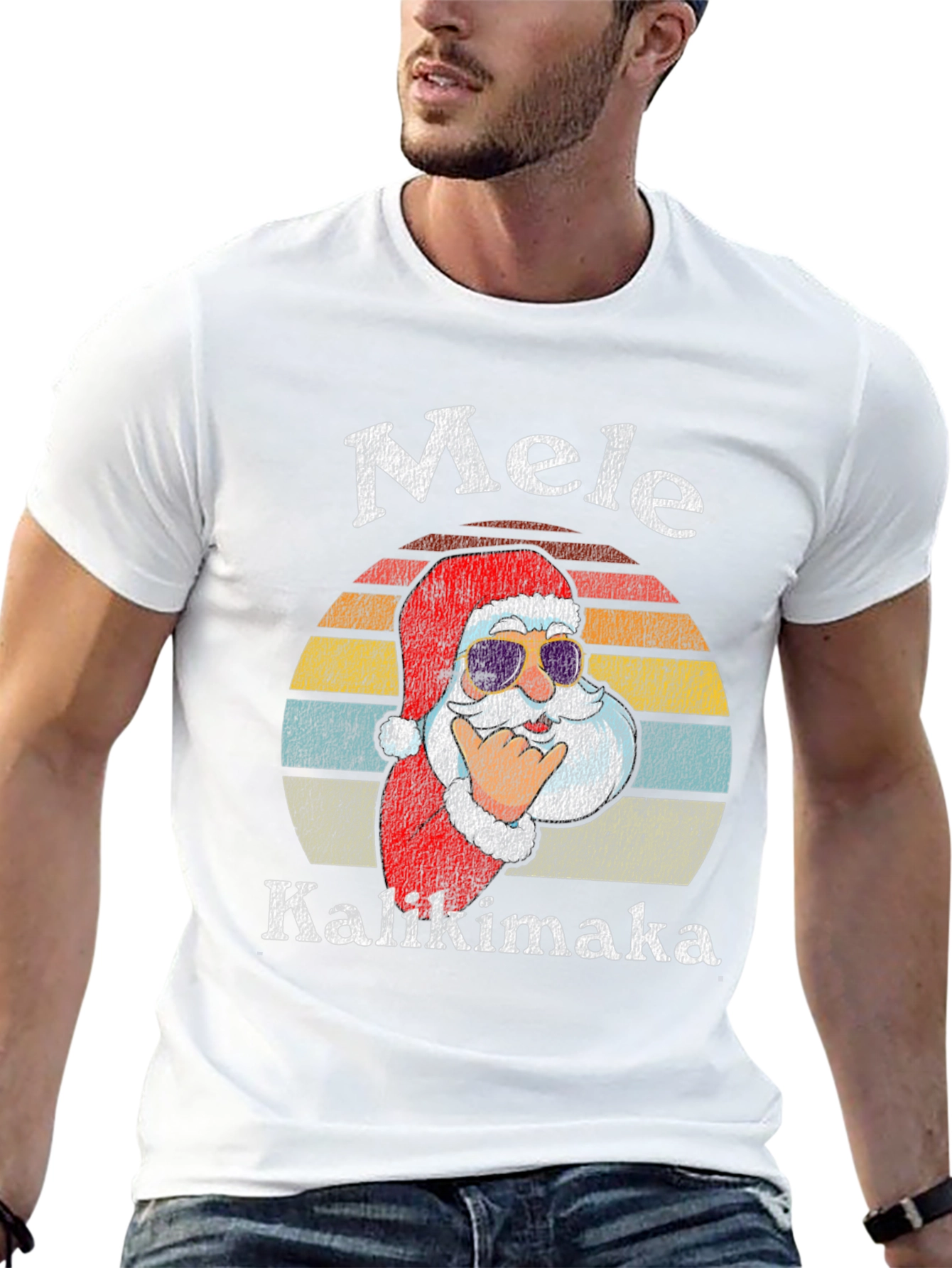 Mele Kalikimaka Santa T-Shirt