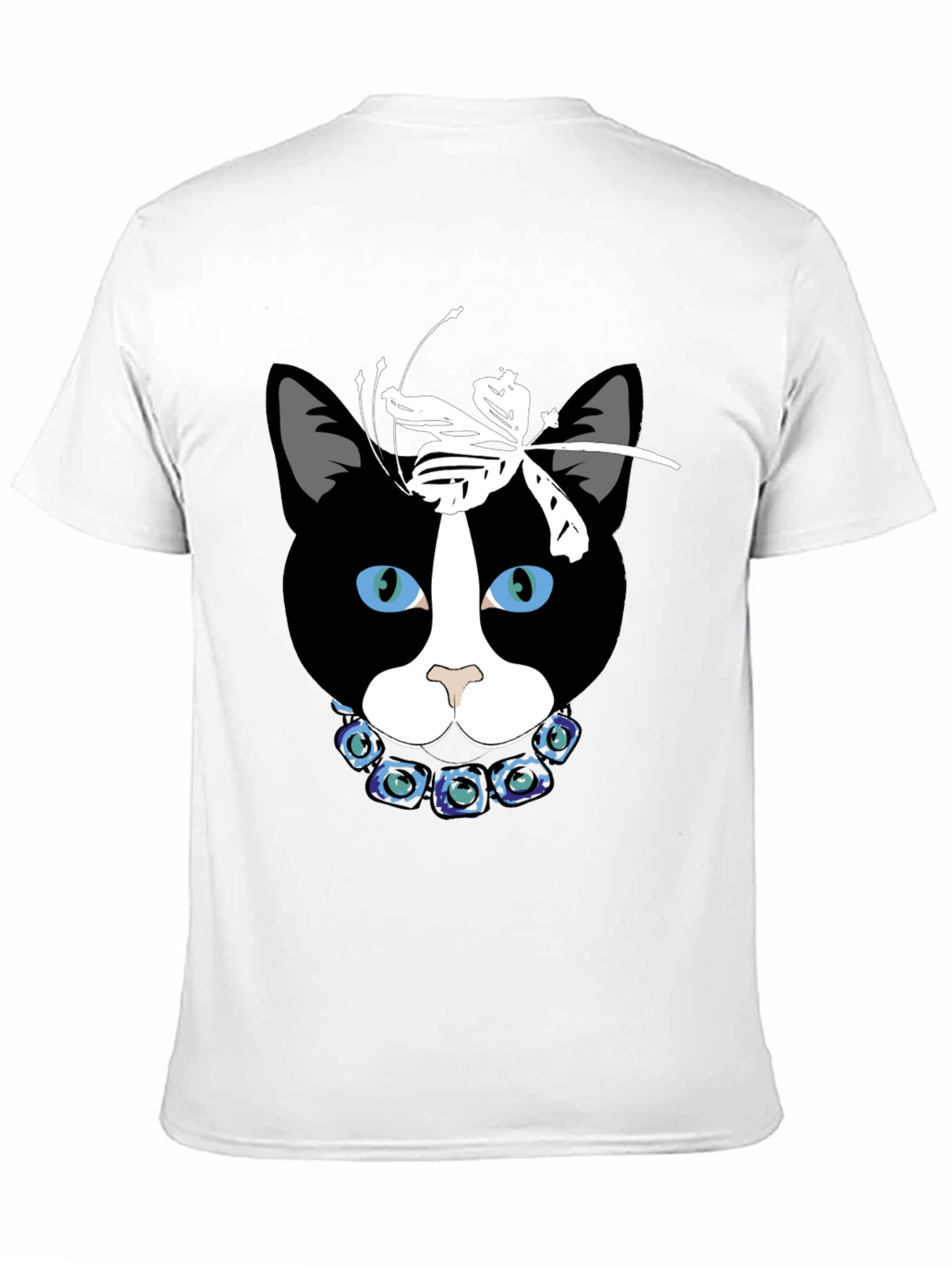 Cat with Flowers Graphic Tee