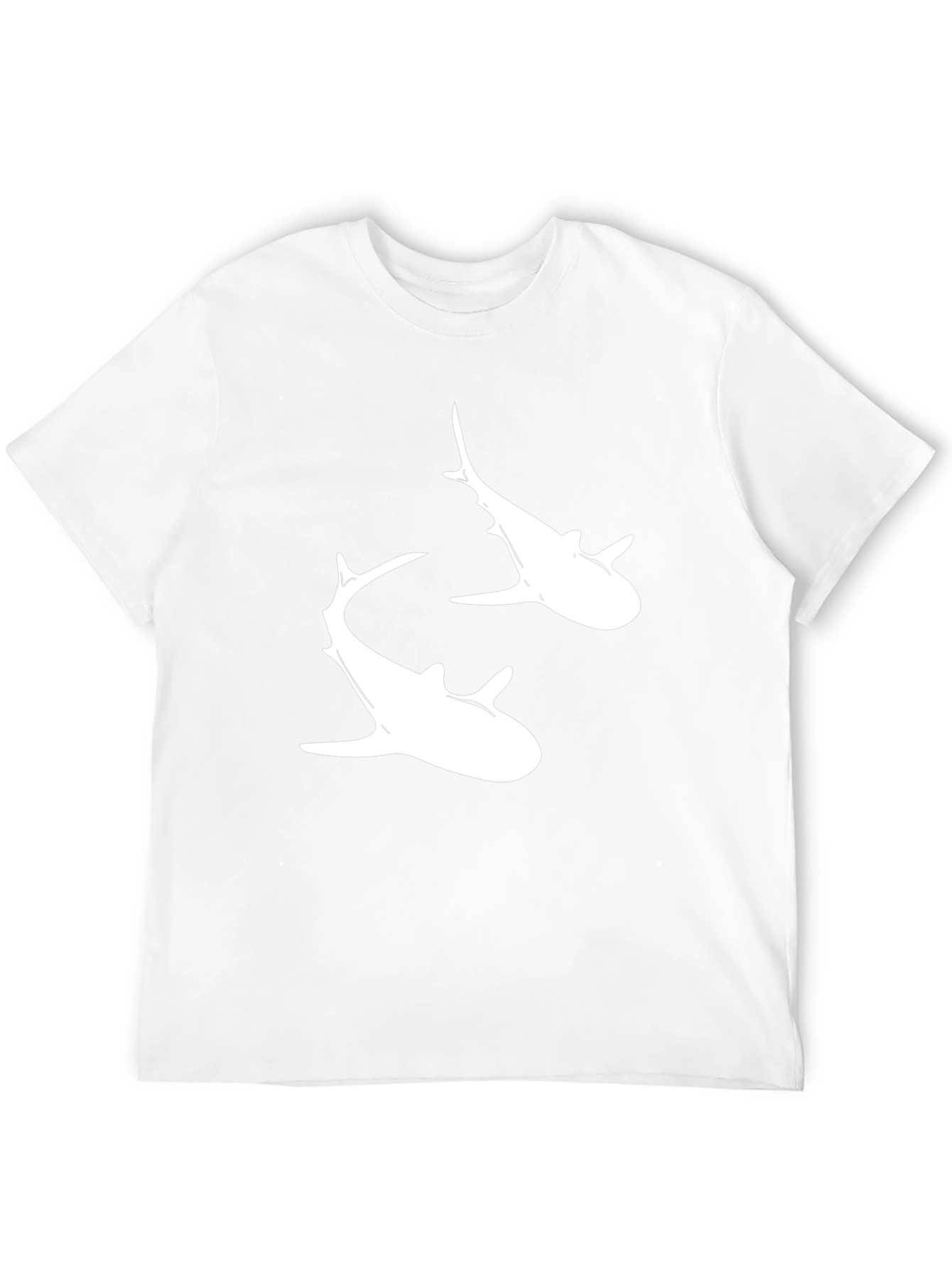 Shark Graphic Tee - Black Cotton Crew Neck T-Shirt