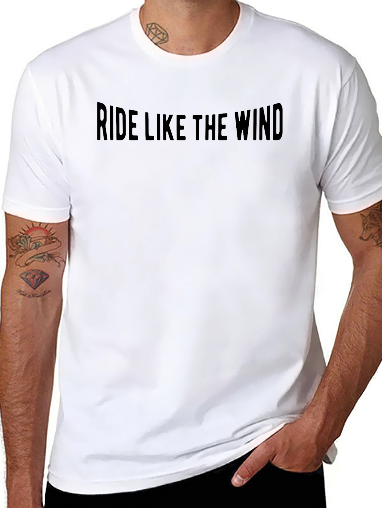 Ride Like The Wind T-Shirt - Classic Black Tee
