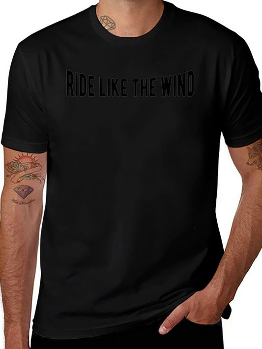 Ride Like The Wind T-Shirt - Classic Black Tee