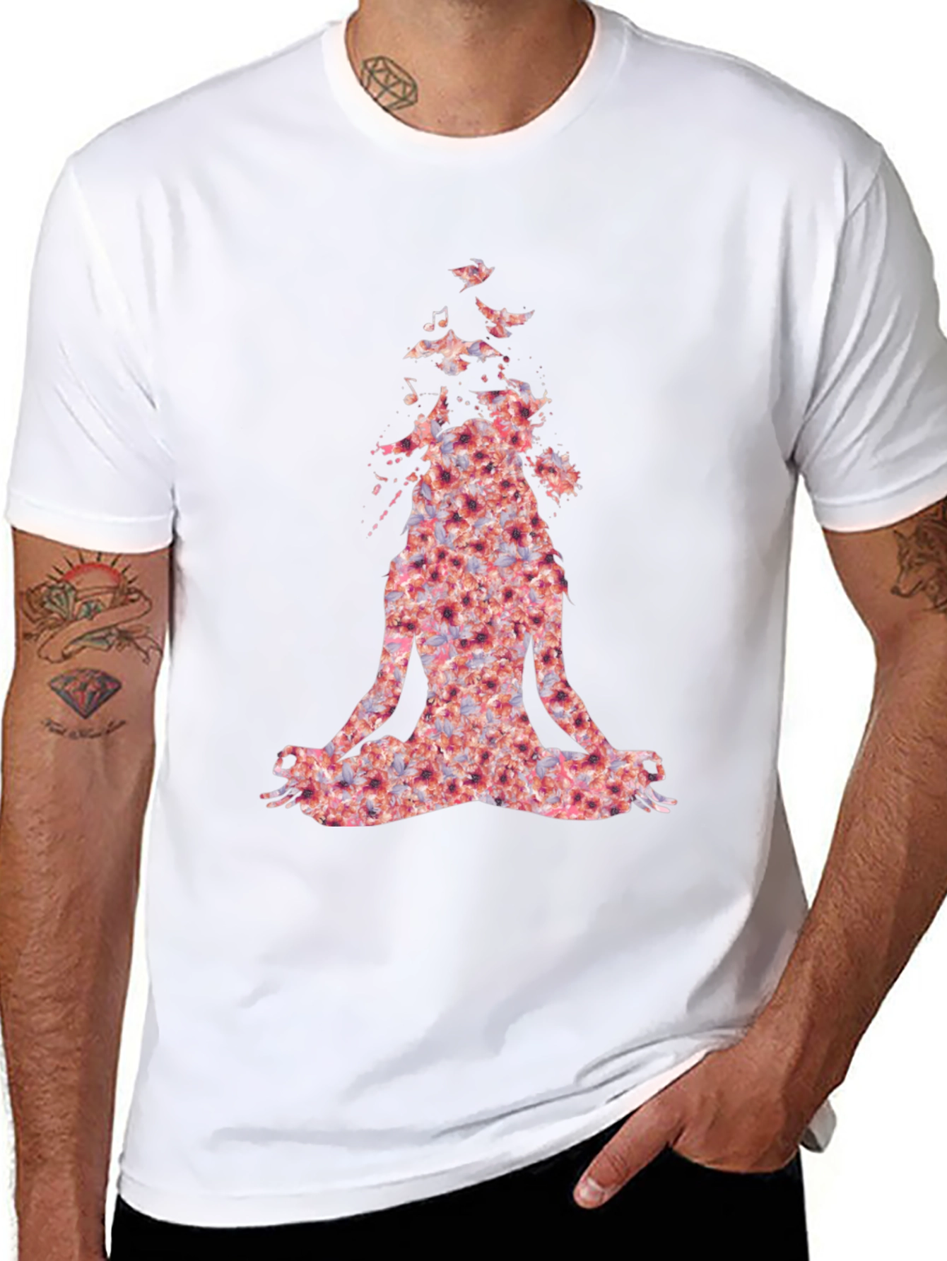 Floral Yoga Meditation T-Shirt