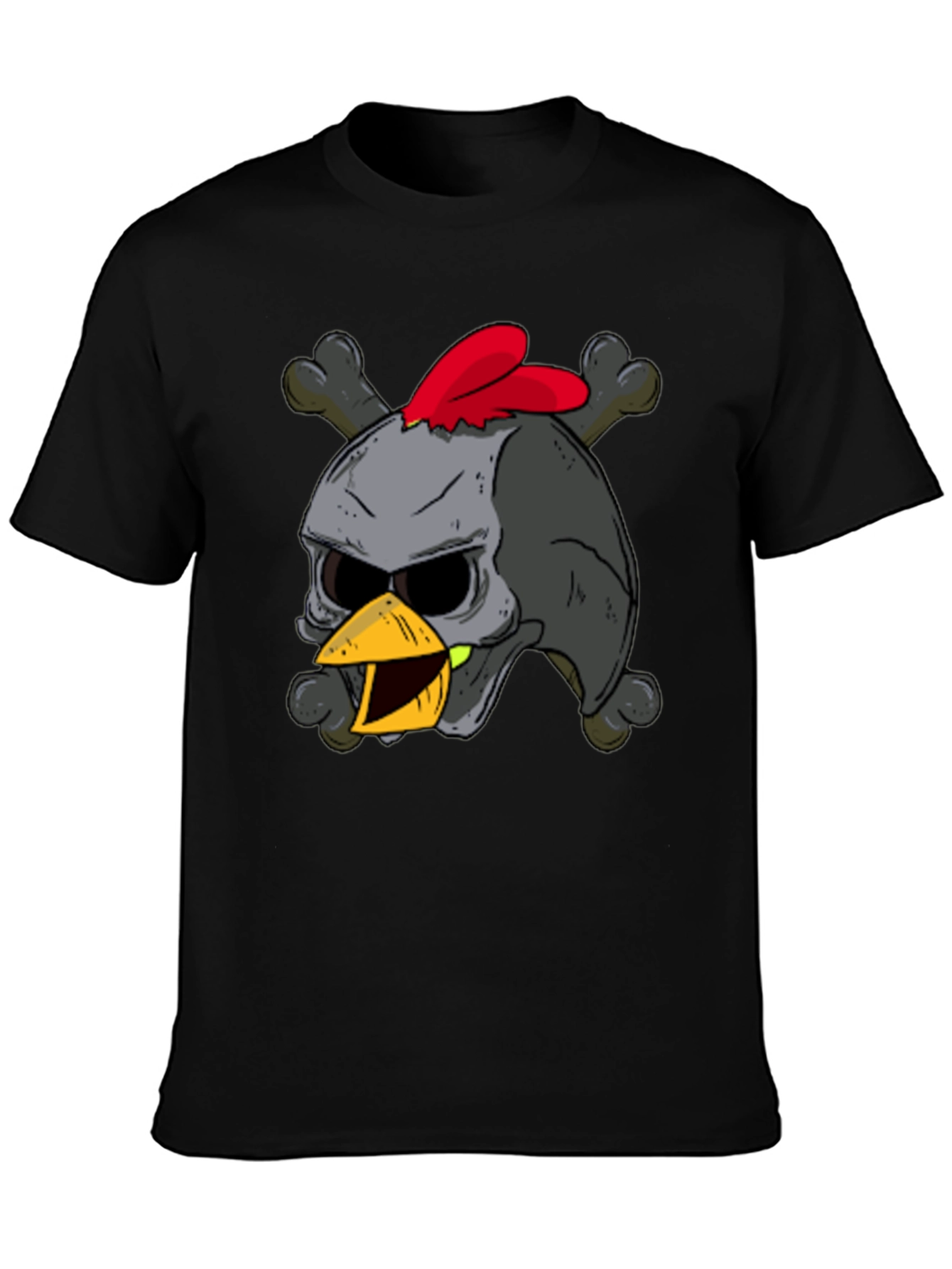 Skull Chicken Graphic T-Shirt - Dark Humor Tee