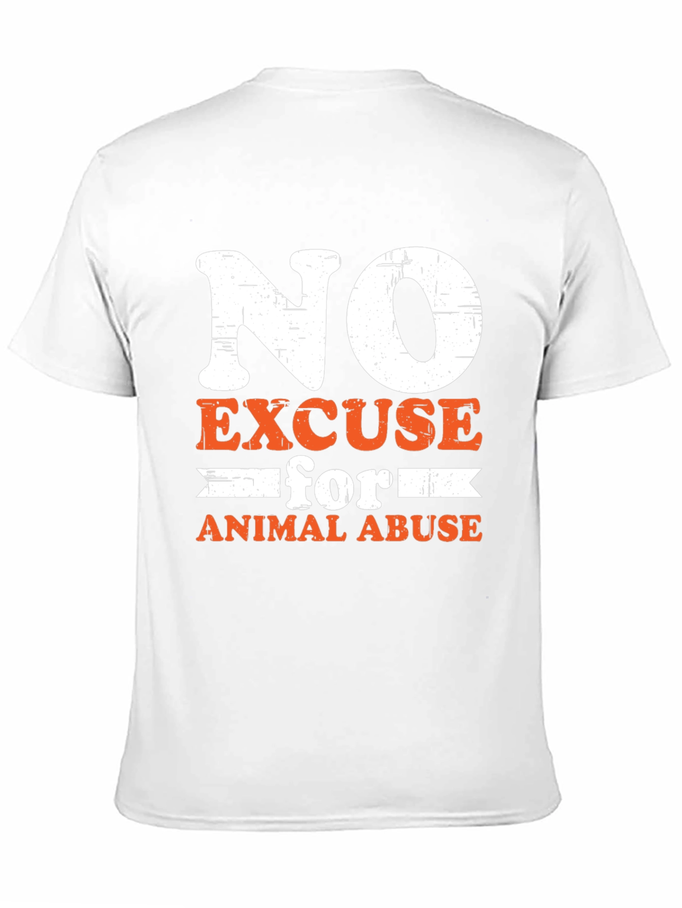 No Excuse For Animal Abuse Black Graphic T-Shirt