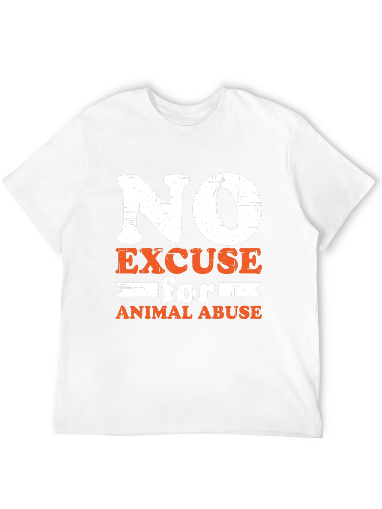 No Excuse For Animal Abuse Black Graphic T-Shirt