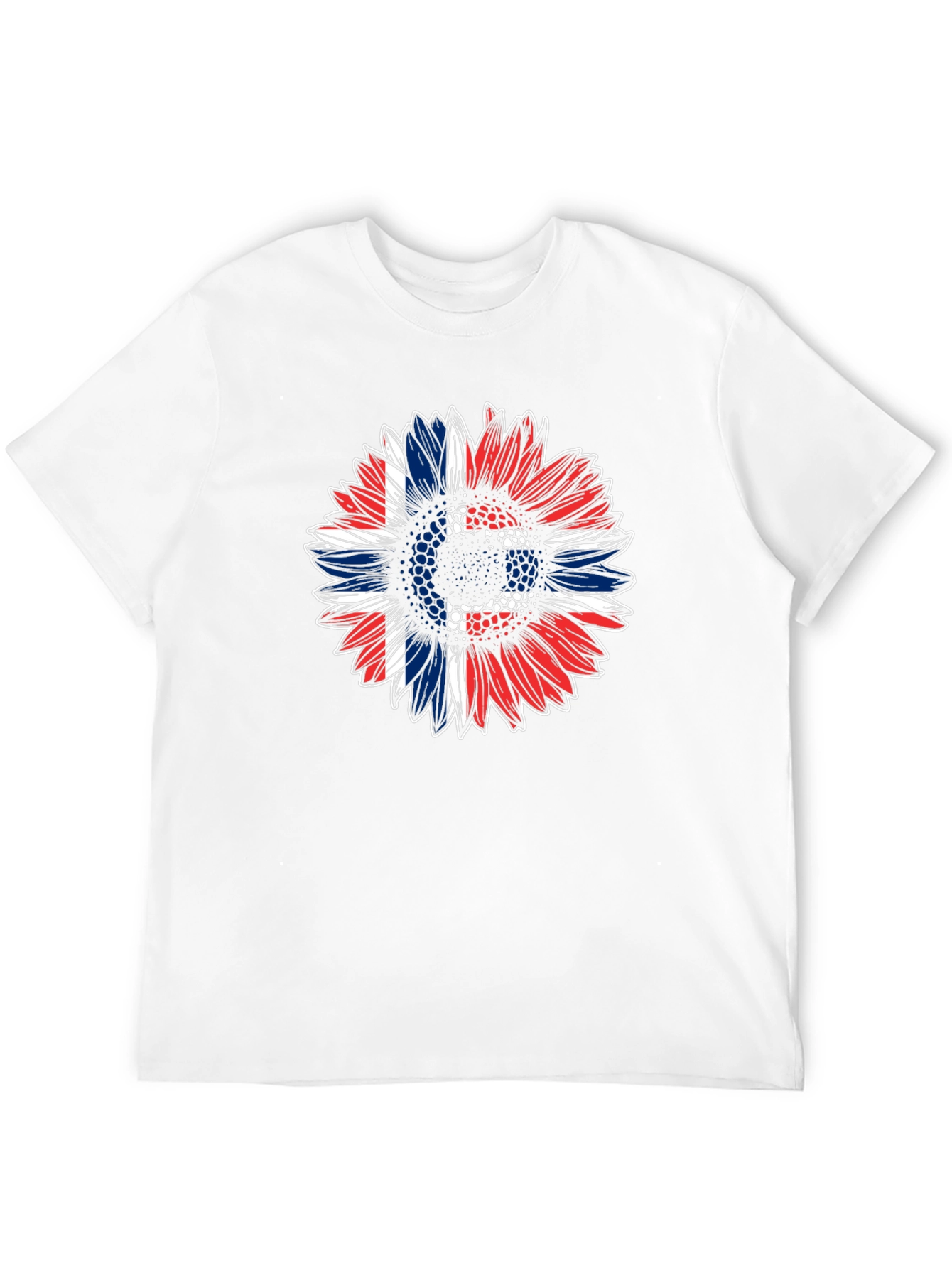 Patriotic Sunflower Graphic Tee - Black