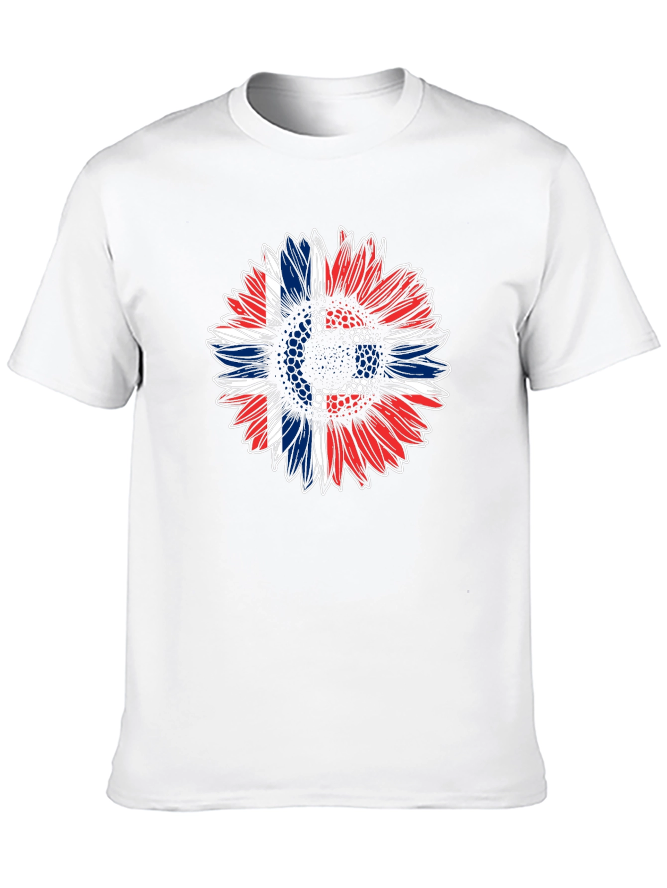 Patriotic Sunflower Graphic Tee - Black
