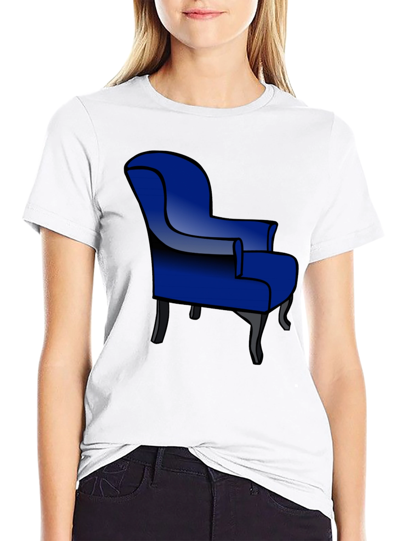 Blue Armchair Graphic T-Shirt - Stylish Comfort