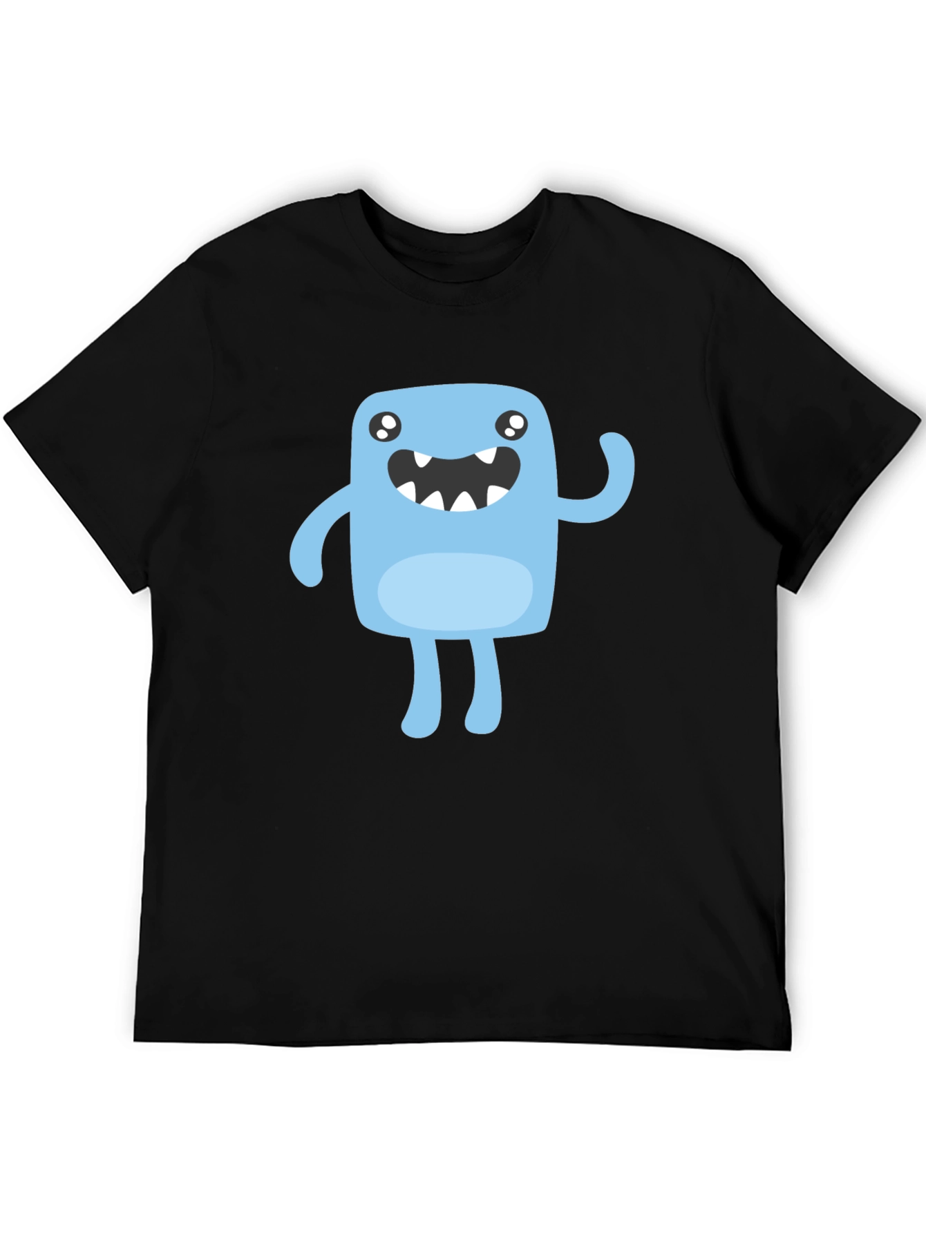 Cute Monster Graphic T-Shirt - Black