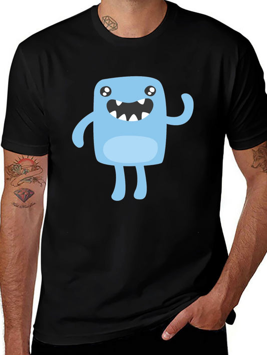 Cute Monster Graphic T-Shirt - Black