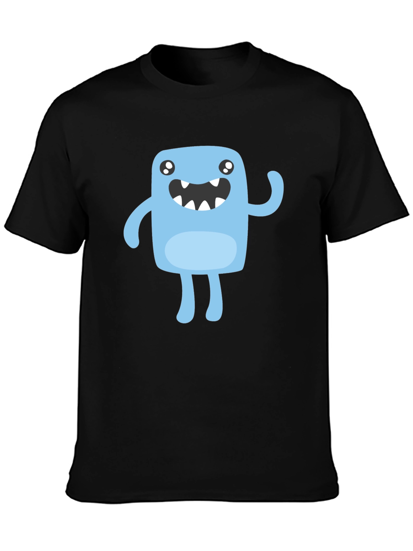Cute Monster Graphic T-Shirt - Black