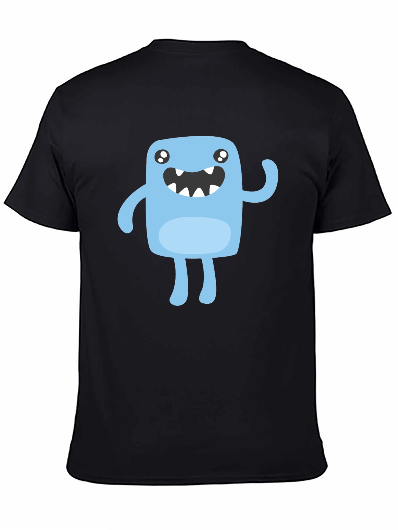 Cute Monster Graphic T-Shirt - Black