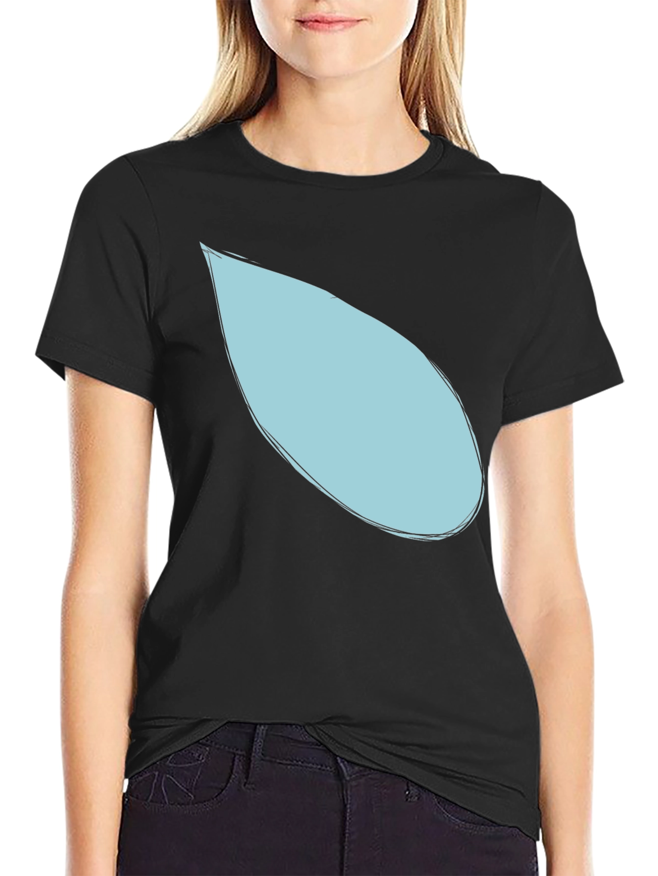 Teardrop Graphic Black T-Shirt
