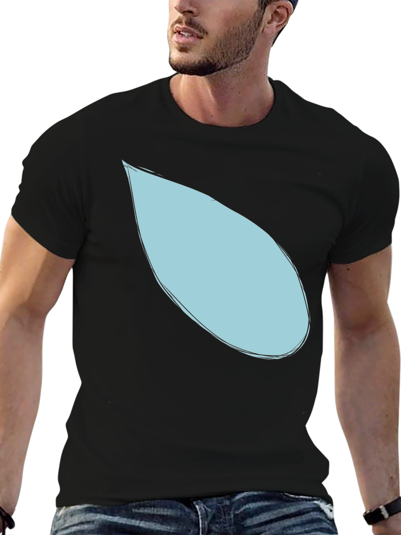 Teardrop Graphic Black T-Shirt
