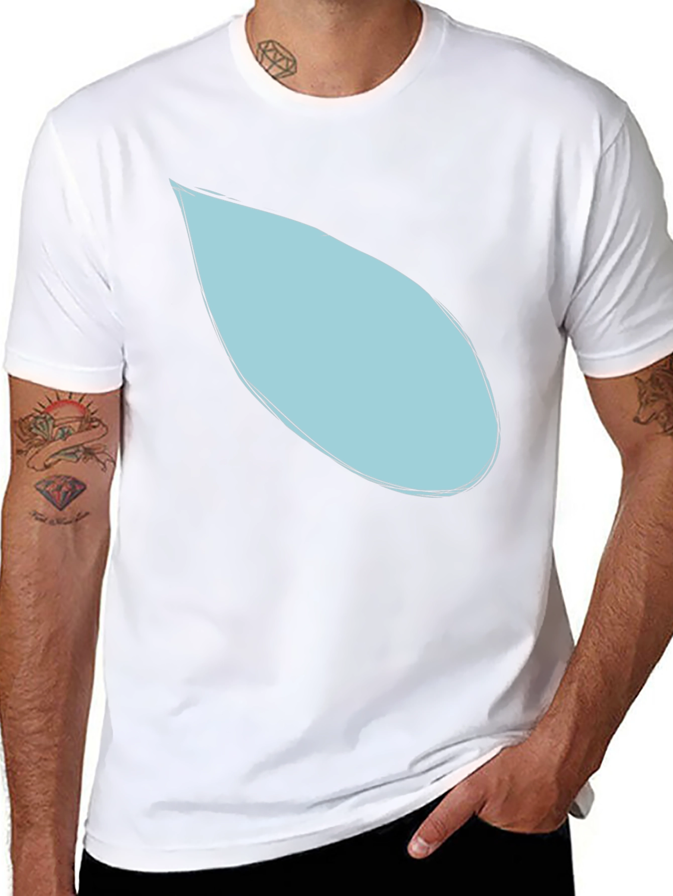 Teardrop Graphic Black T-Shirt
