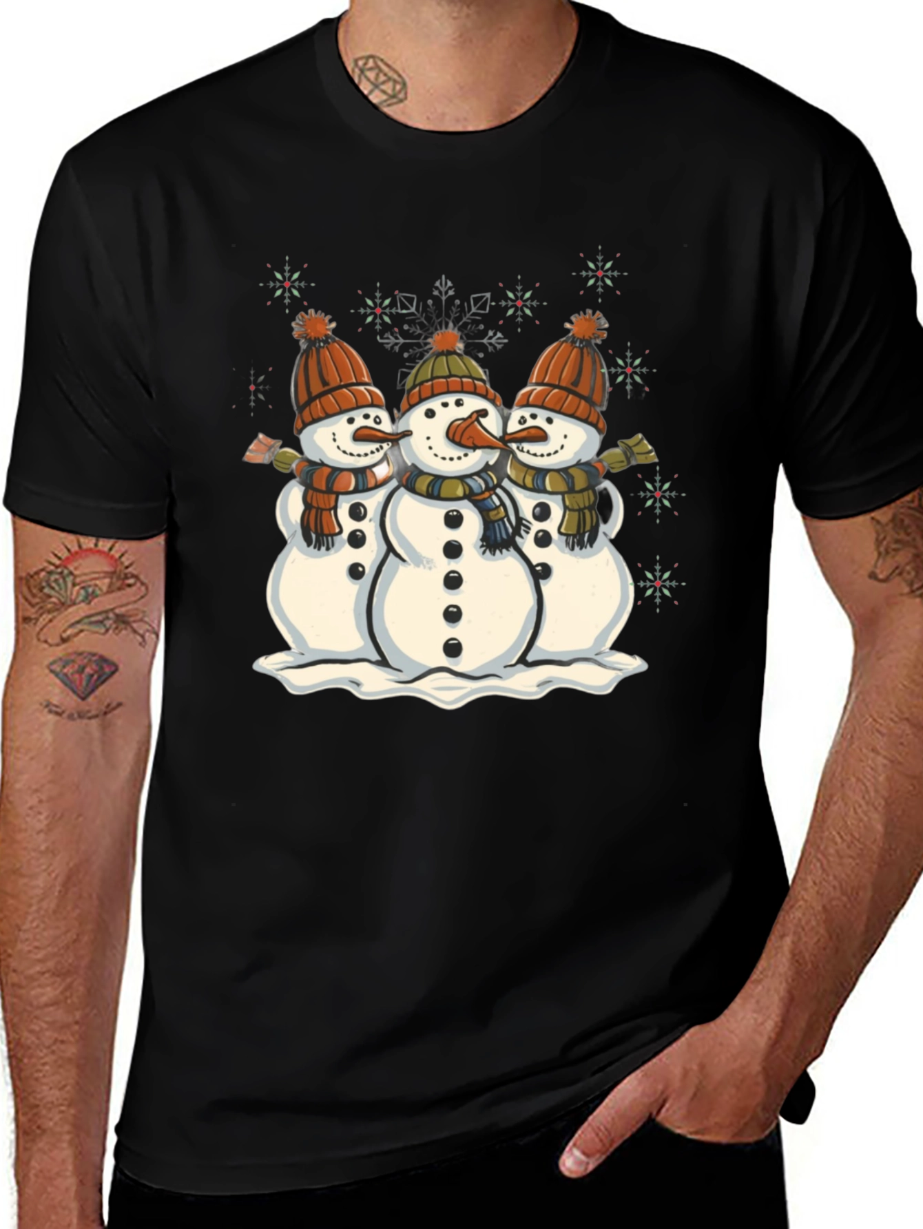 Festive Snowmen Graphic Tee