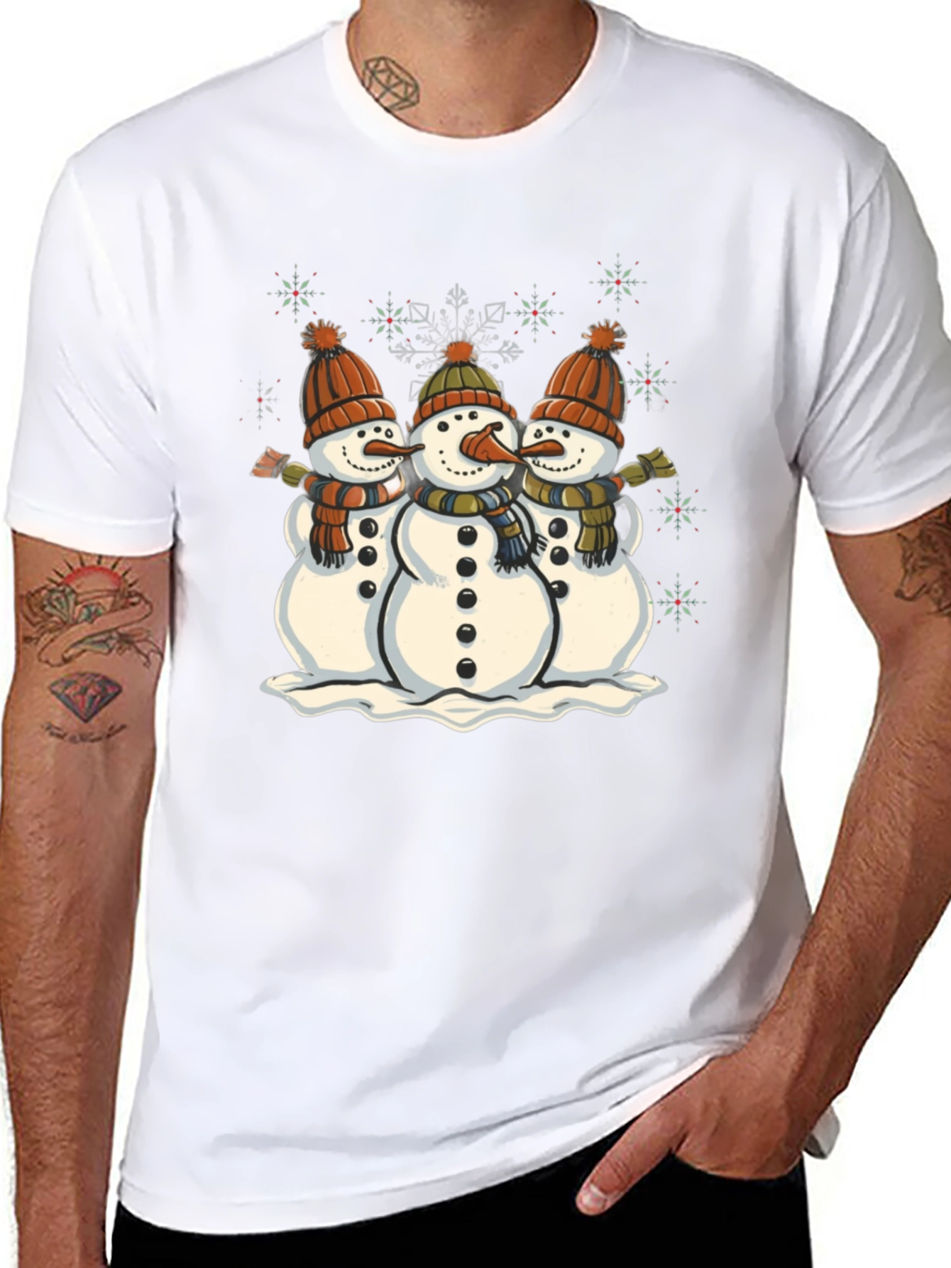 Festive Snowmen Graphic Tee