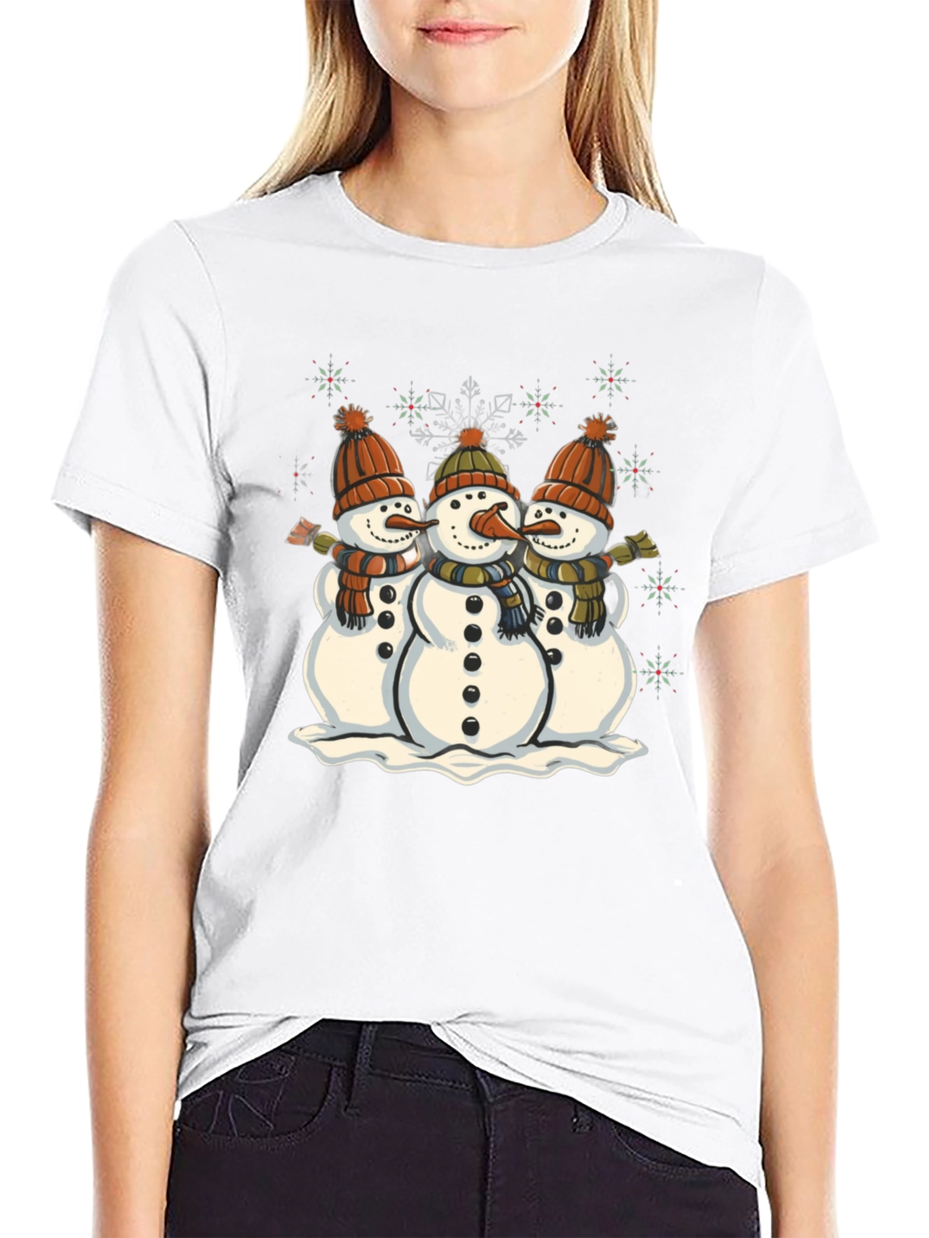 Festive Snowmen Graphic Tee