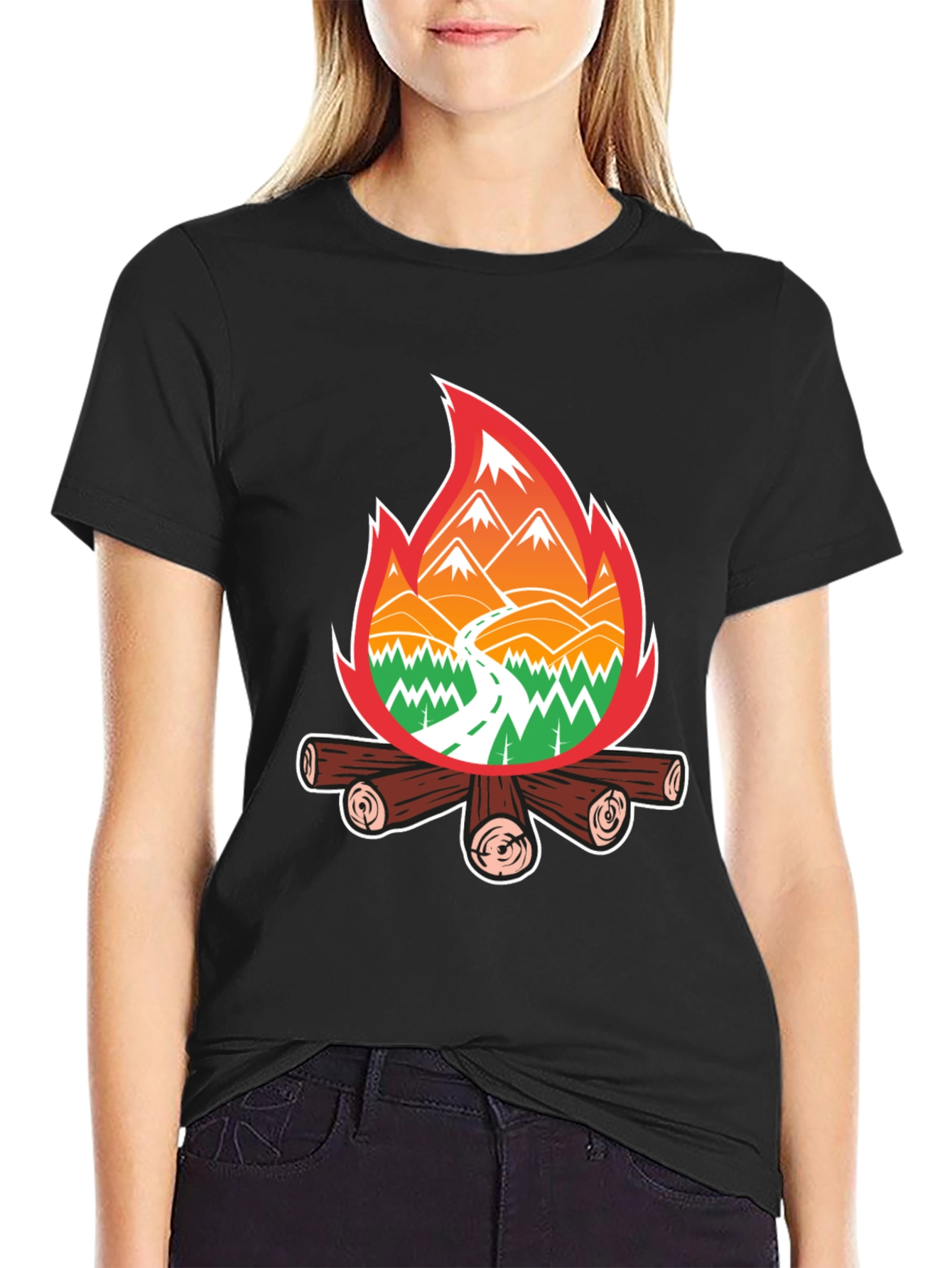 Campfire Adventure T-Shirt - Nature Lover Tee
