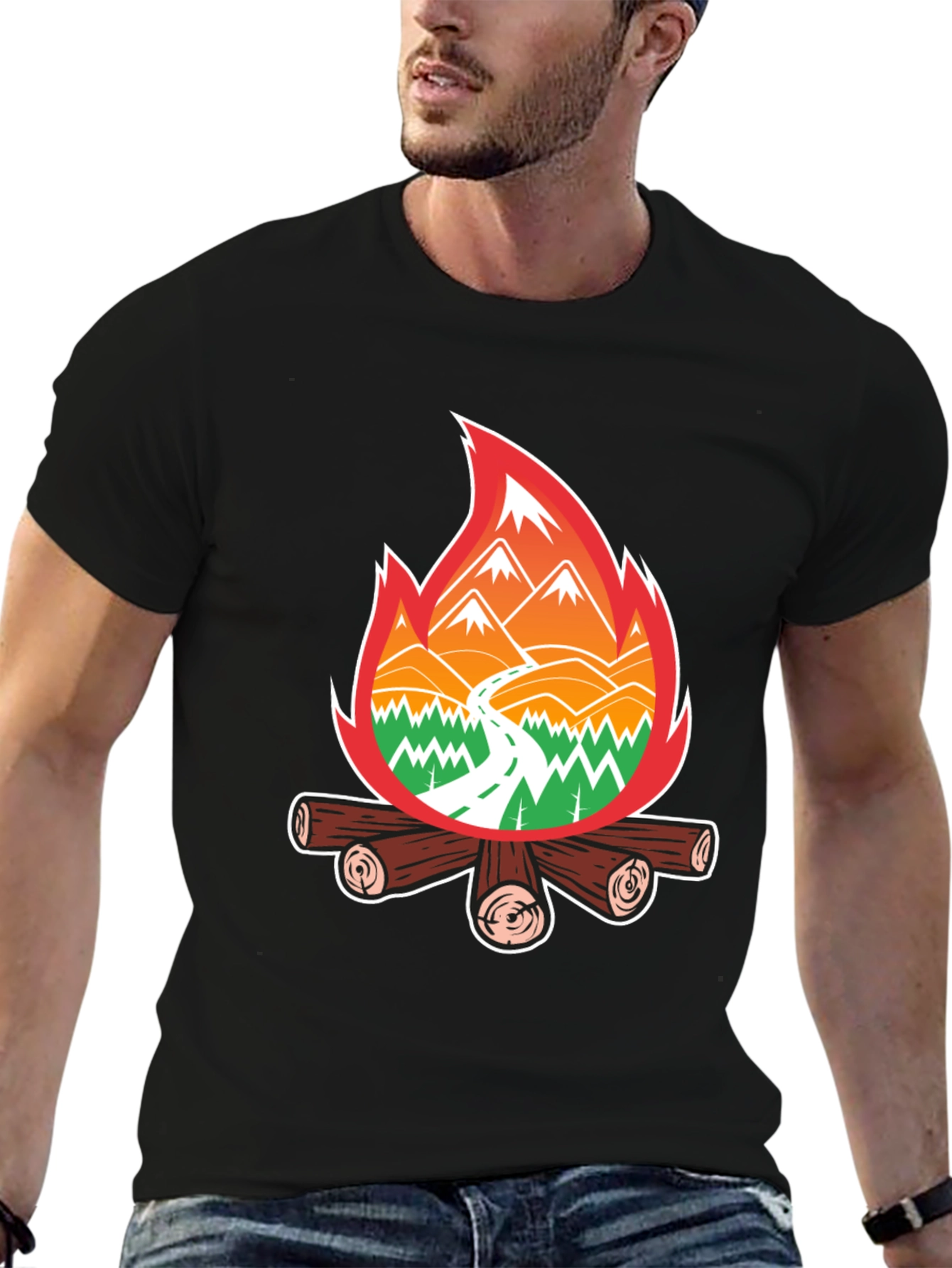 Campfire Adventure T-Shirt - Nature Lover Tee