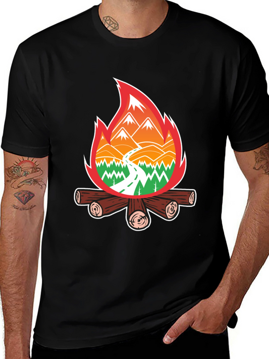 Campfire Adventure T-Shirt - Nature Lover Tee