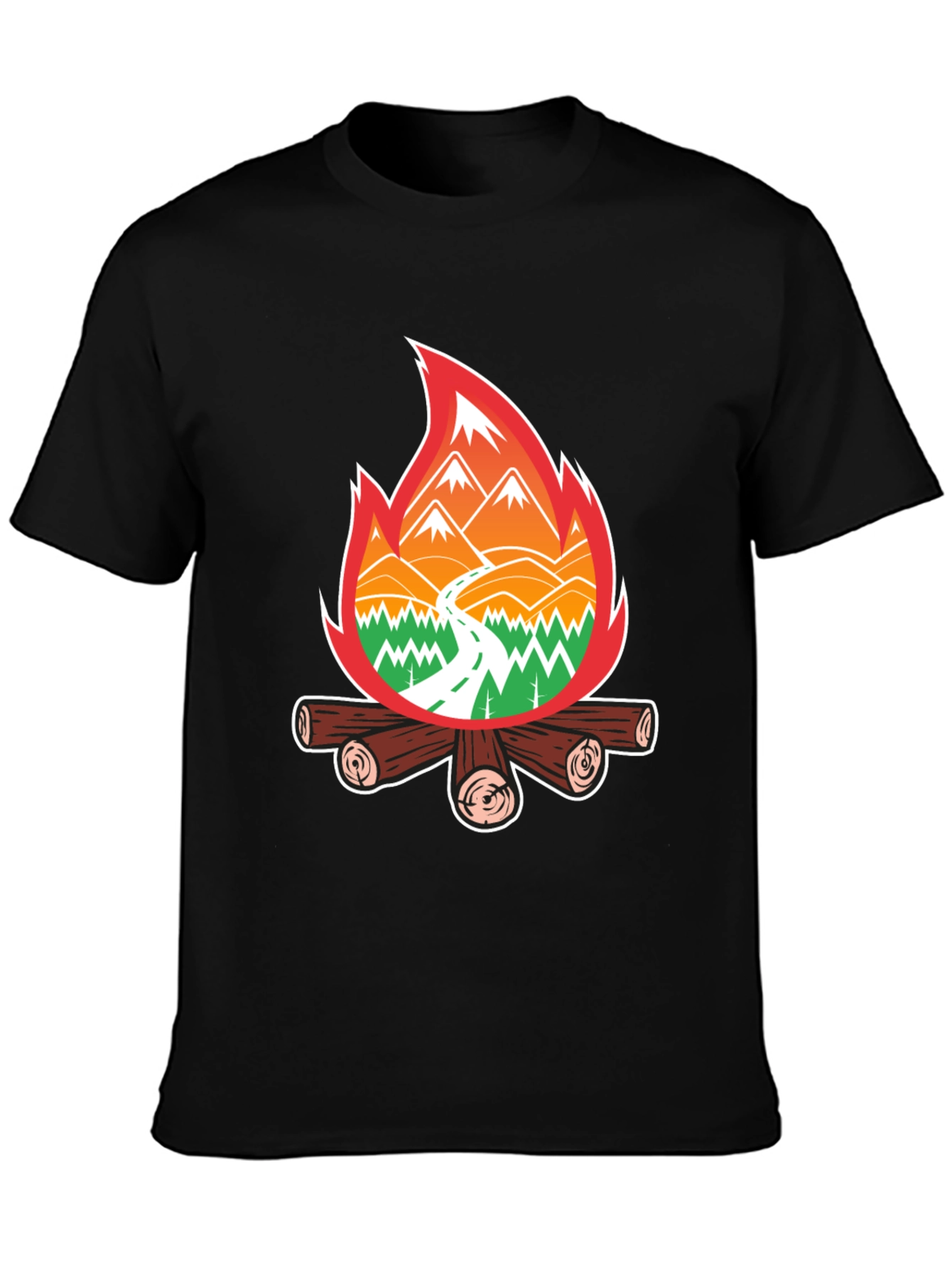Campfire Adventure T-Shirt - Nature Lover Tee