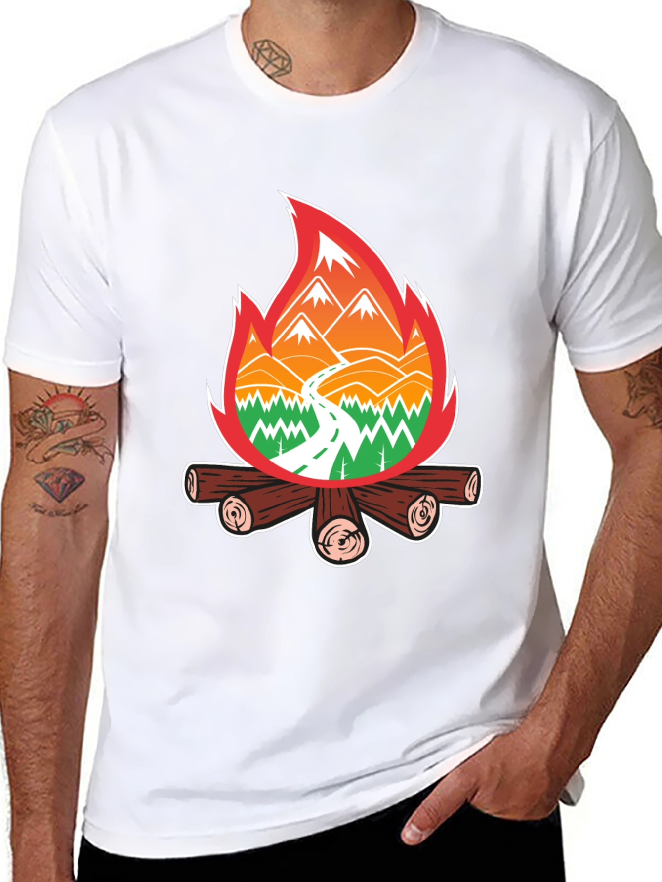 Campfire Adventure T-Shirt - Nature Lover Tee