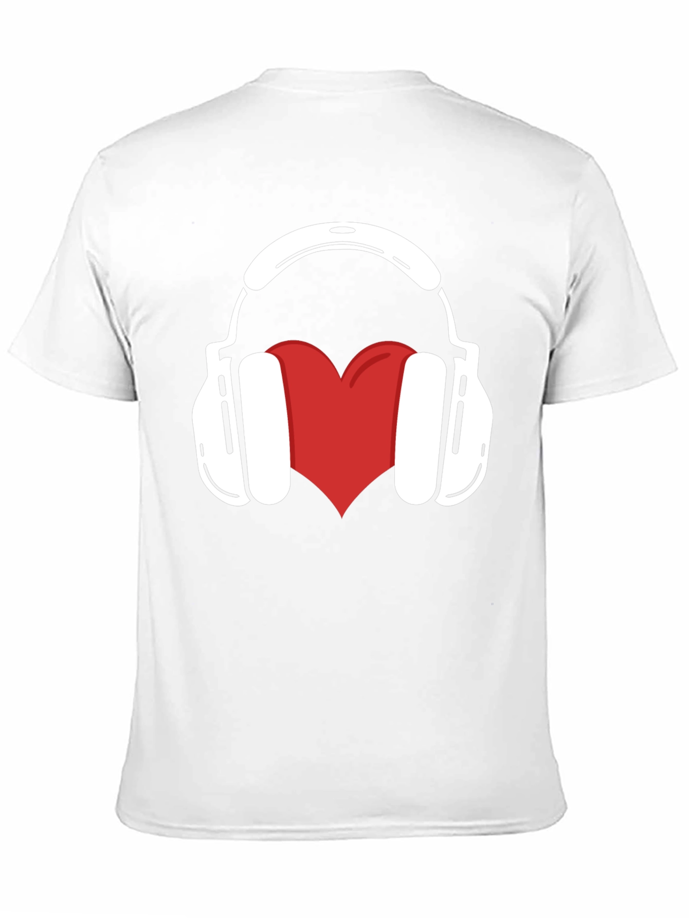 Music Lover Tee: Heart Headphones Graphic T-Shirt