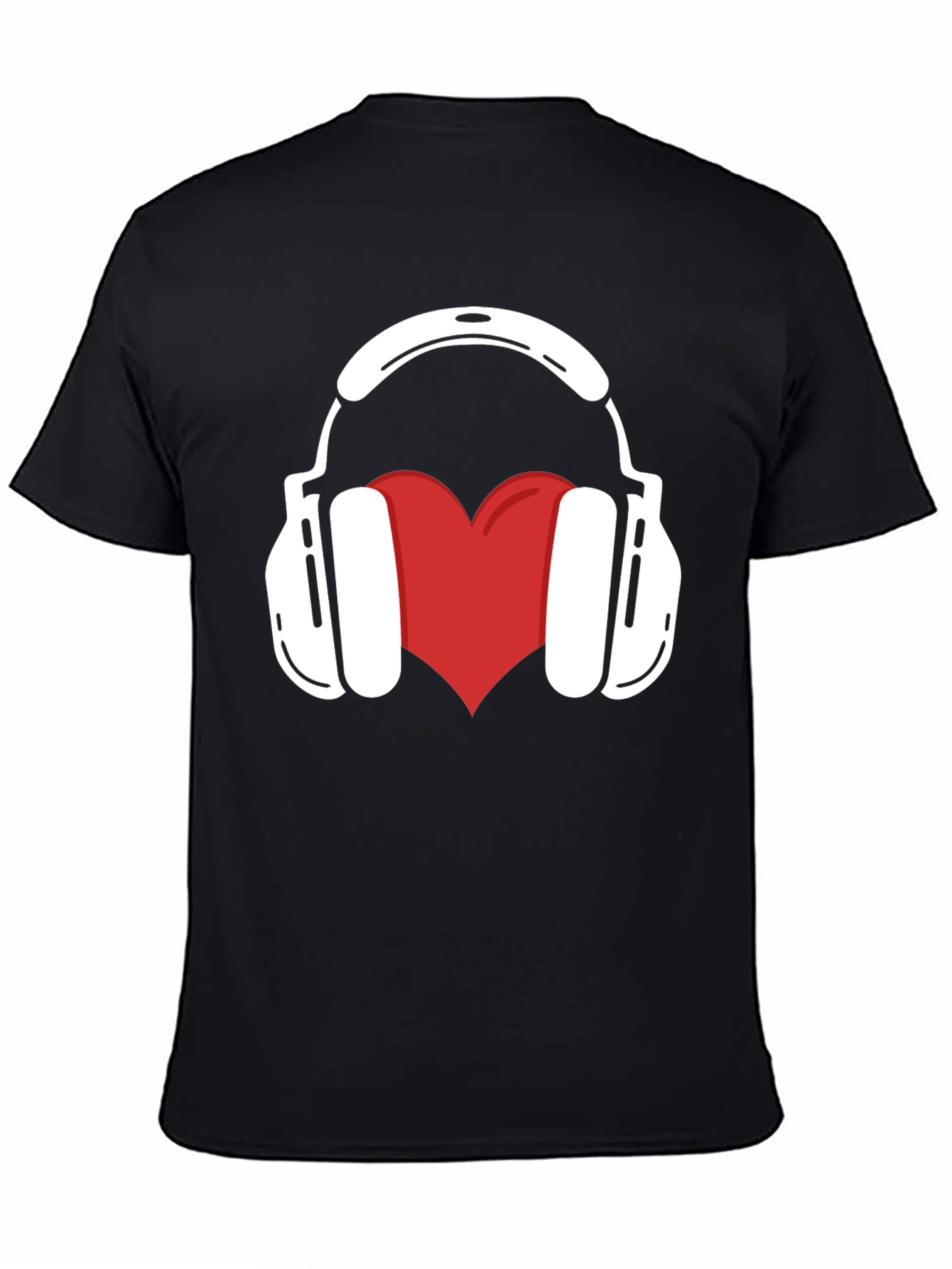 Music Lover Tee: Heart Headphones Graphic T-Shirt
