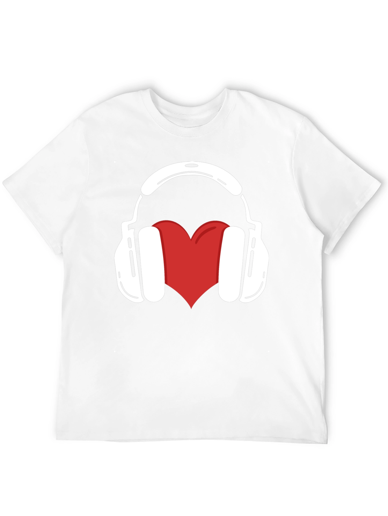 Music Lover Tee: Heart Headphones Graphic T-Shirt