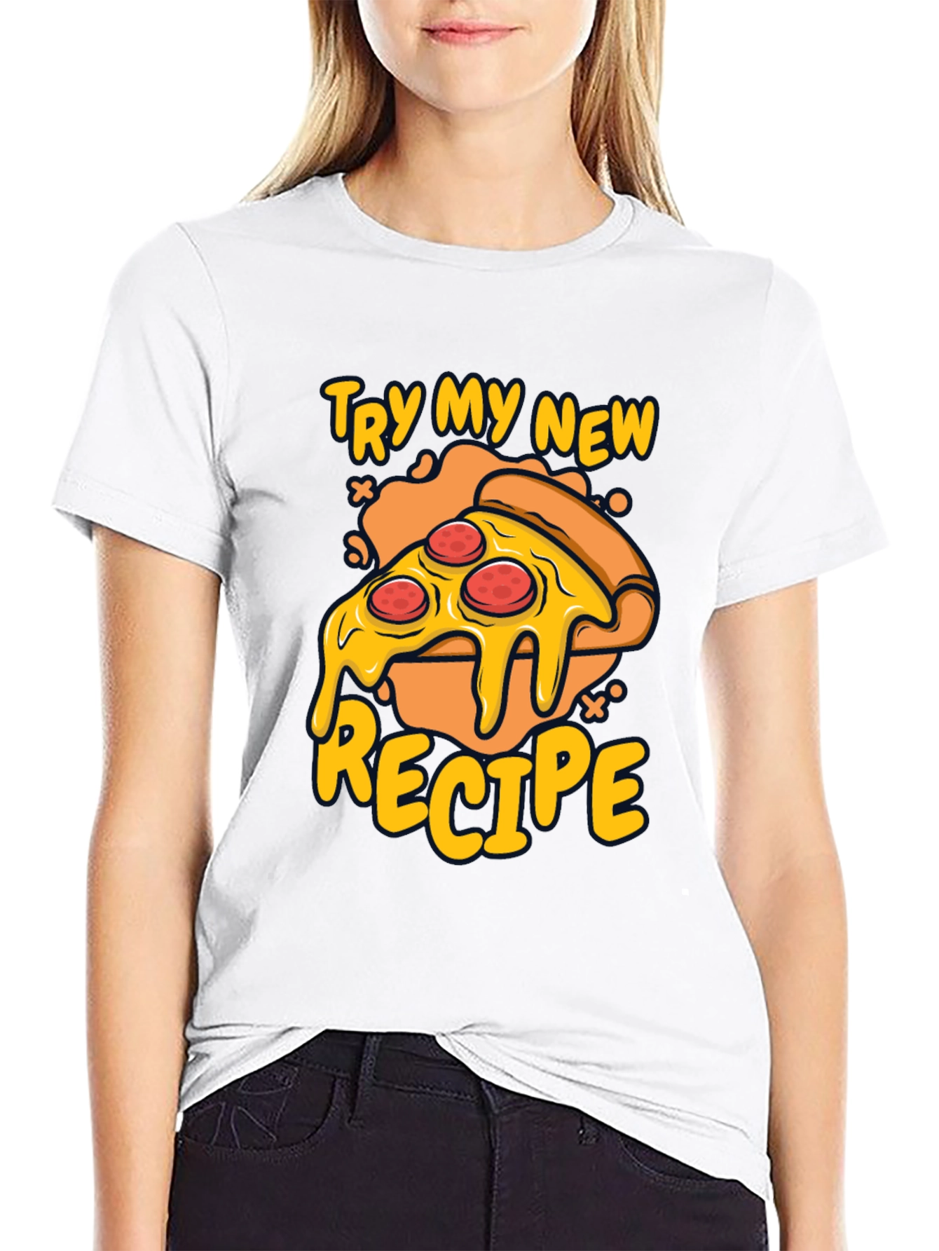 Pizza Recipe Graphic Tee - Casual Wear