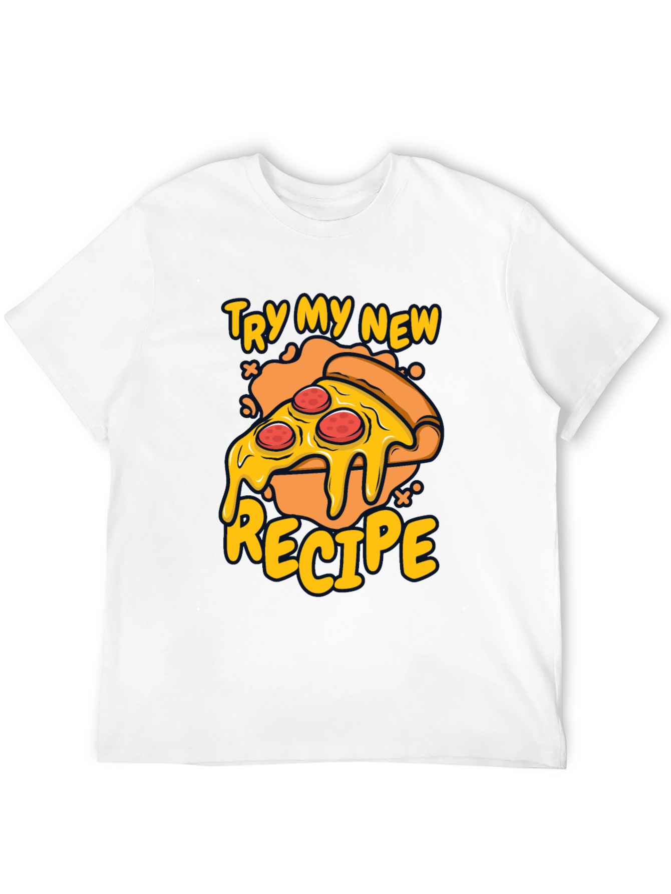 Pizza Recipe Graphic Tee - Casual Wear