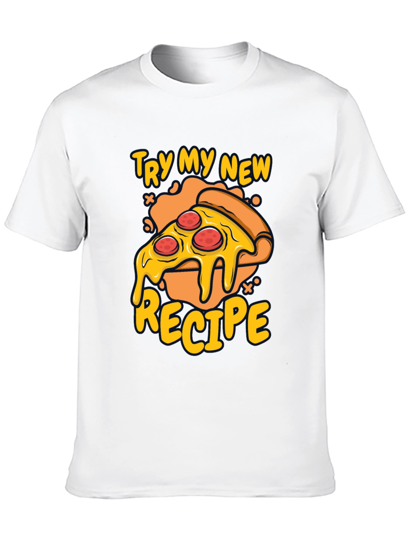 Pizza Recipe Graphic Tee - Casual Wear